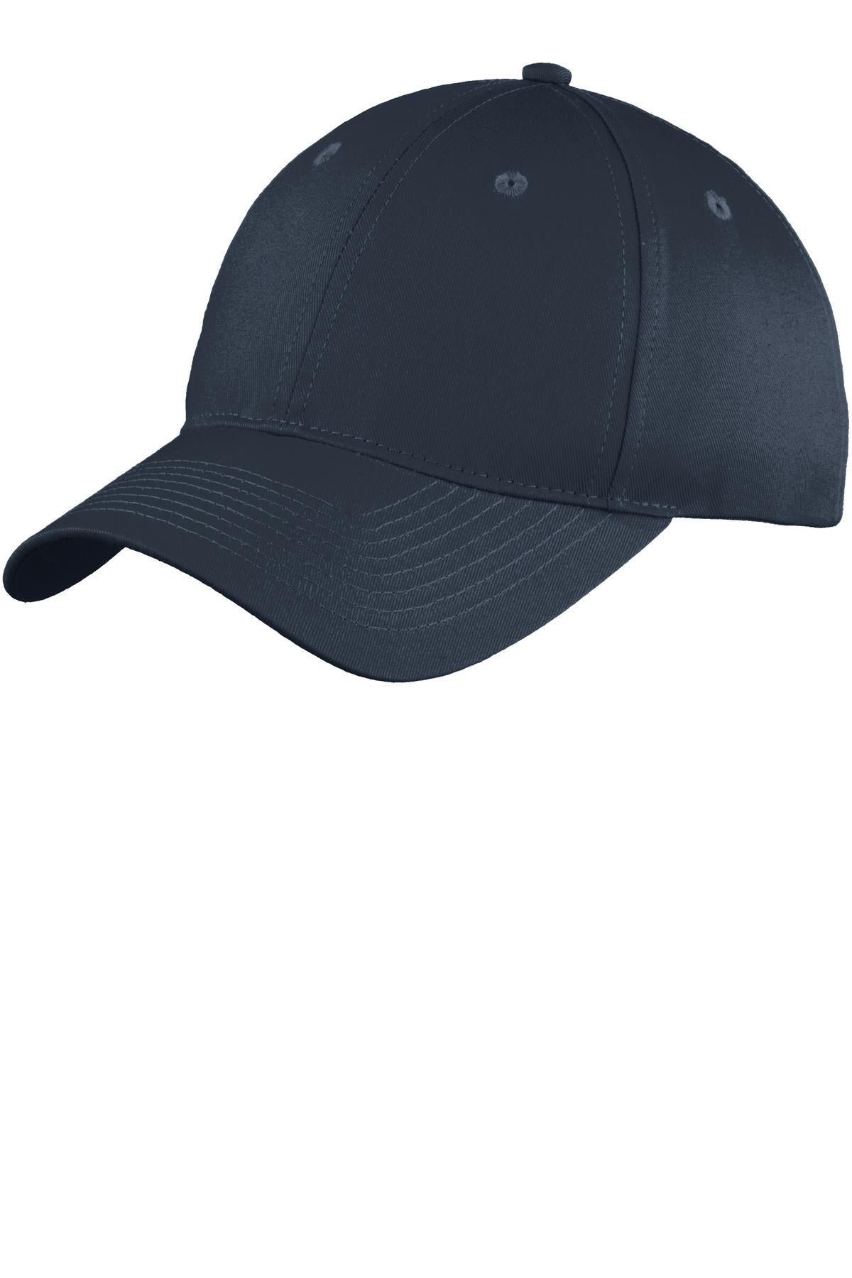 Port & Company? Youth Six-Panel Unstructured Twill Cap.
