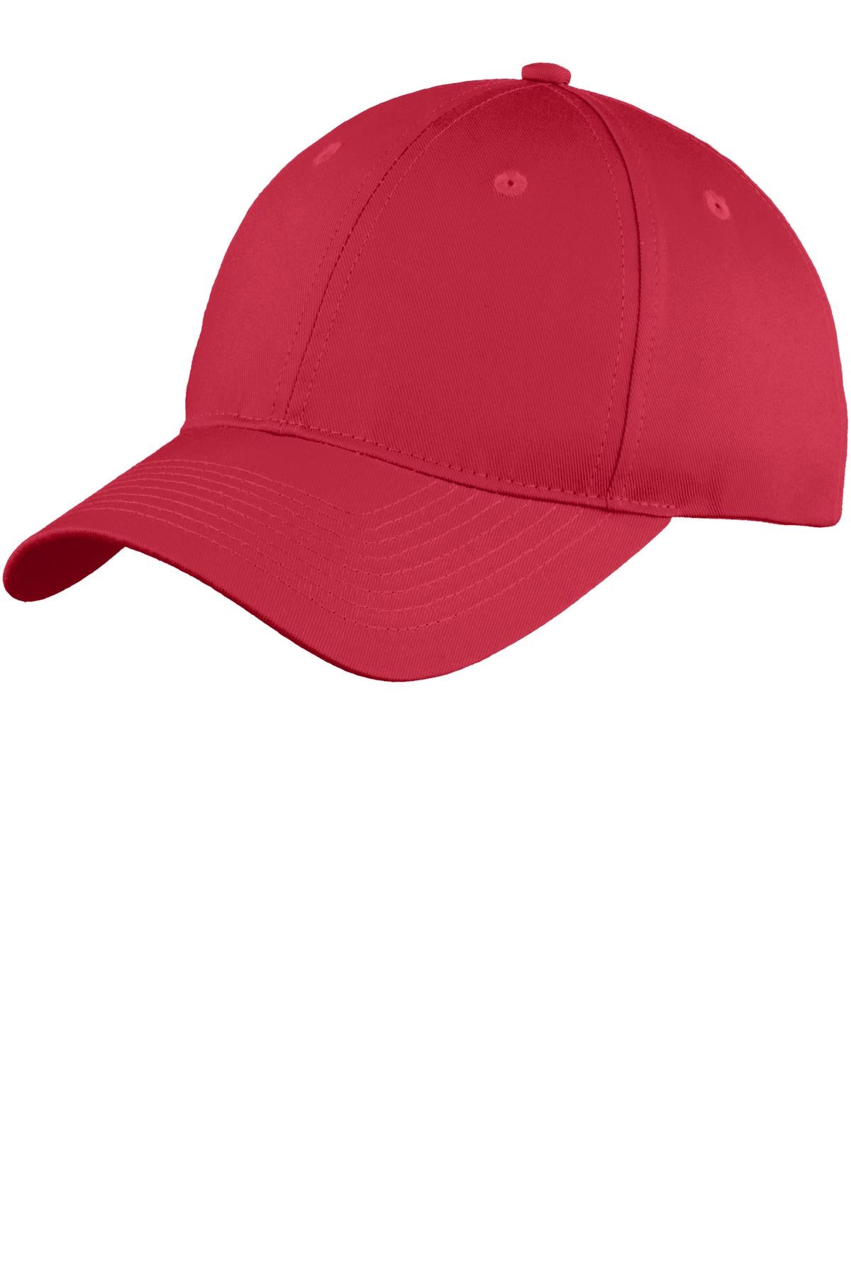 Port & Company? Youth Six-Panel Unstructured Twill Cap.