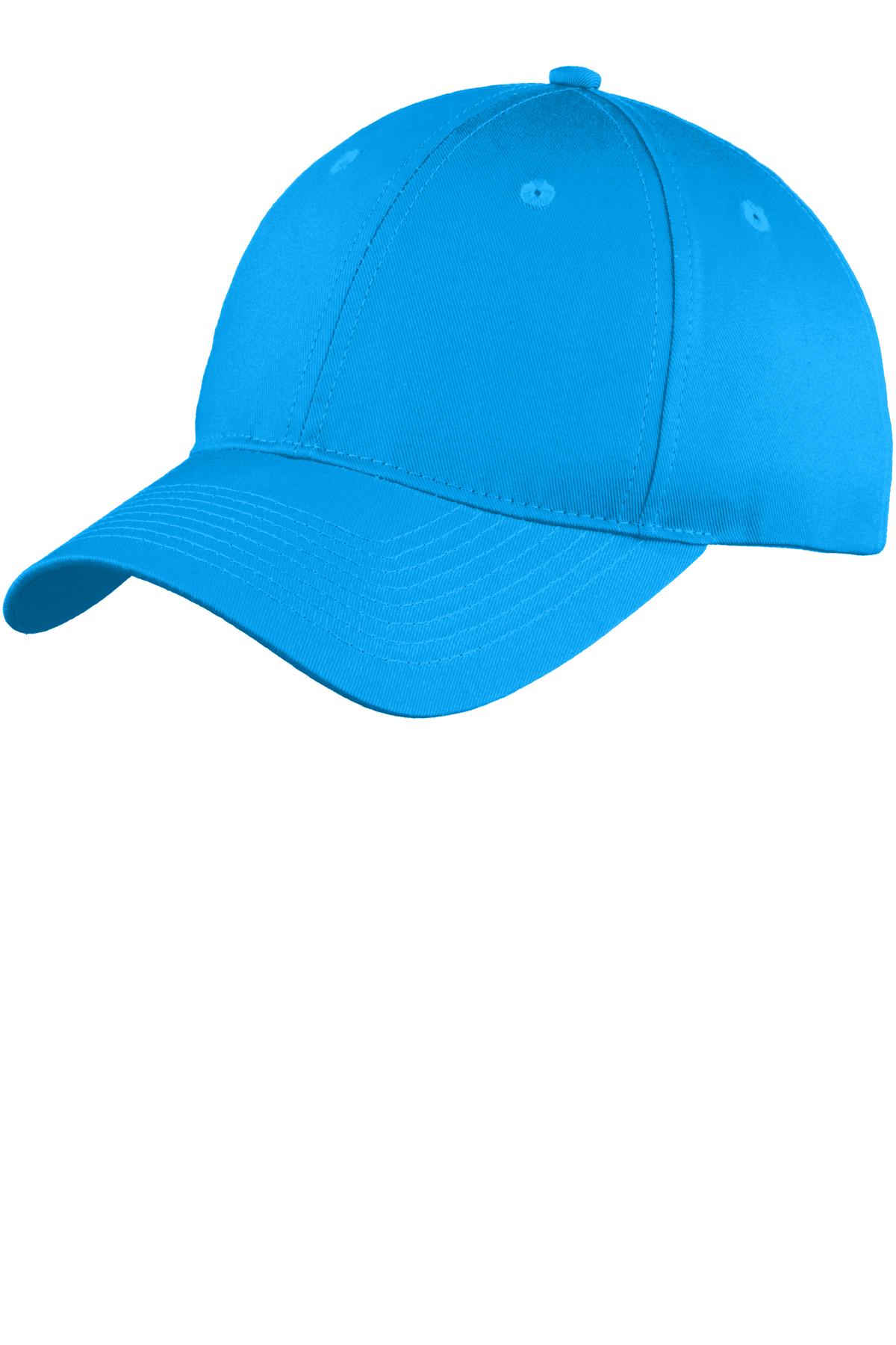 Port & Company? Youth Six-Panel Unstructured Twill Cap.