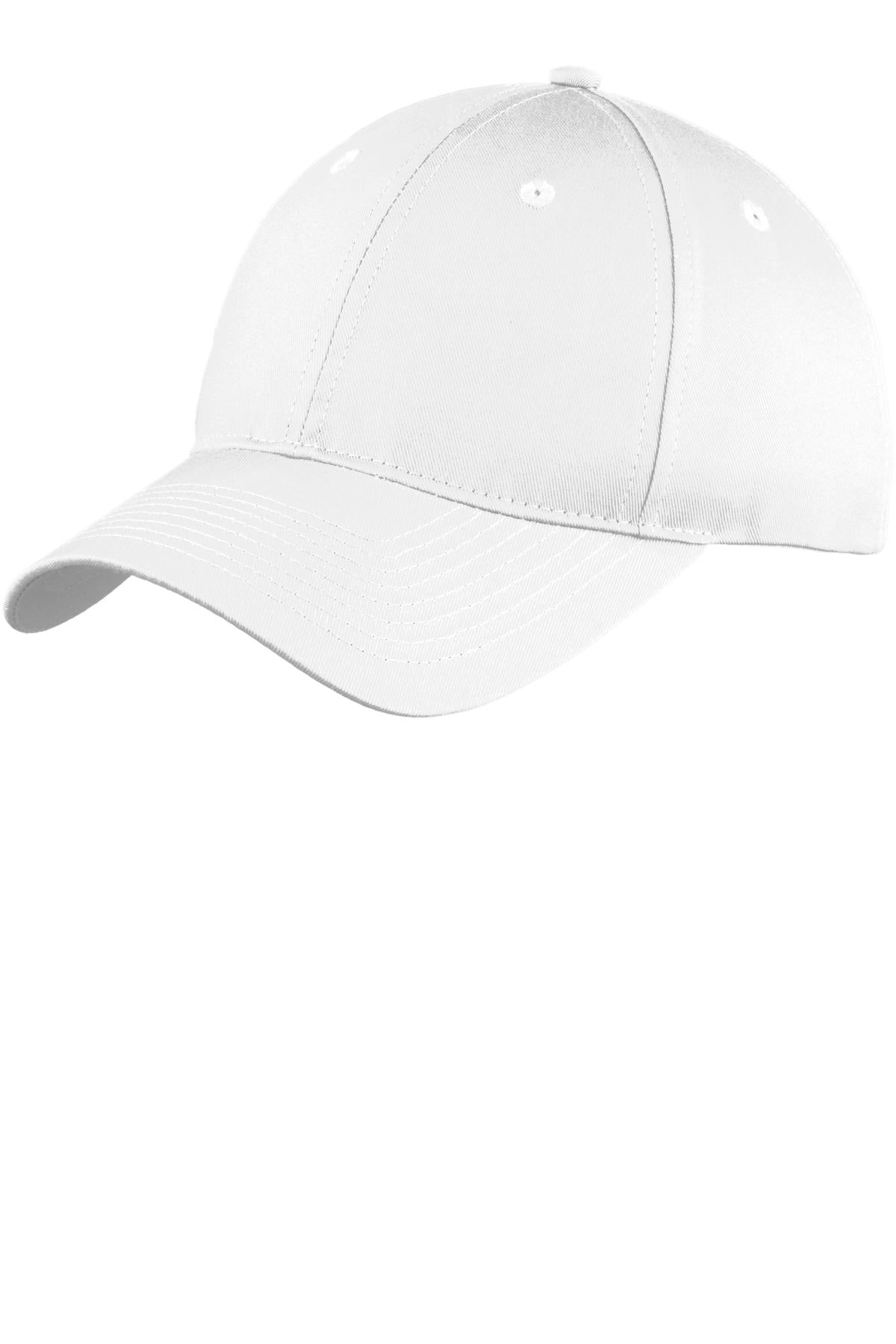 Port & Company? Youth Six-Panel Unstructured Twill Cap.
