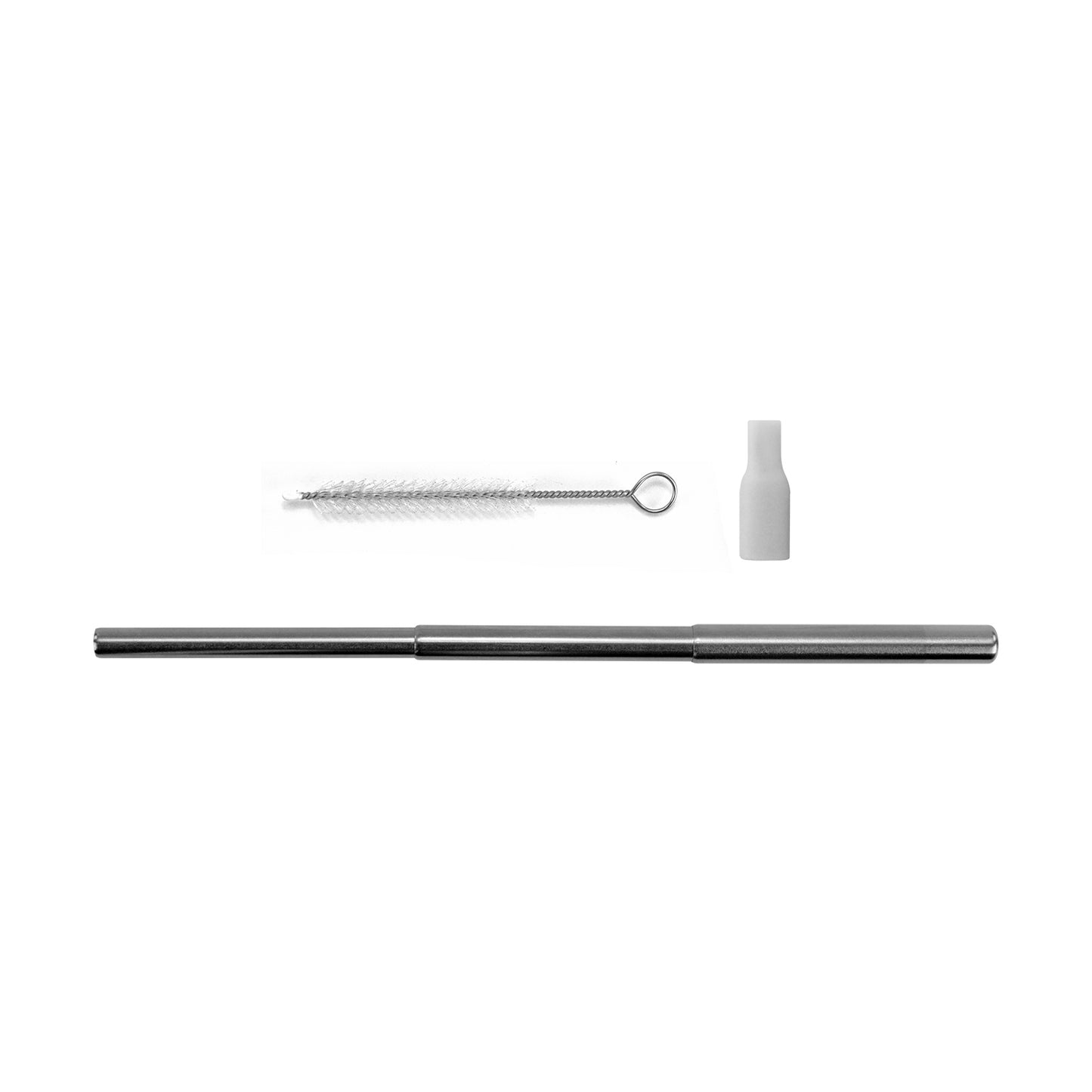 Collapsible Straw Stainless Steel Kit With Brush Cleaner-CDKW064