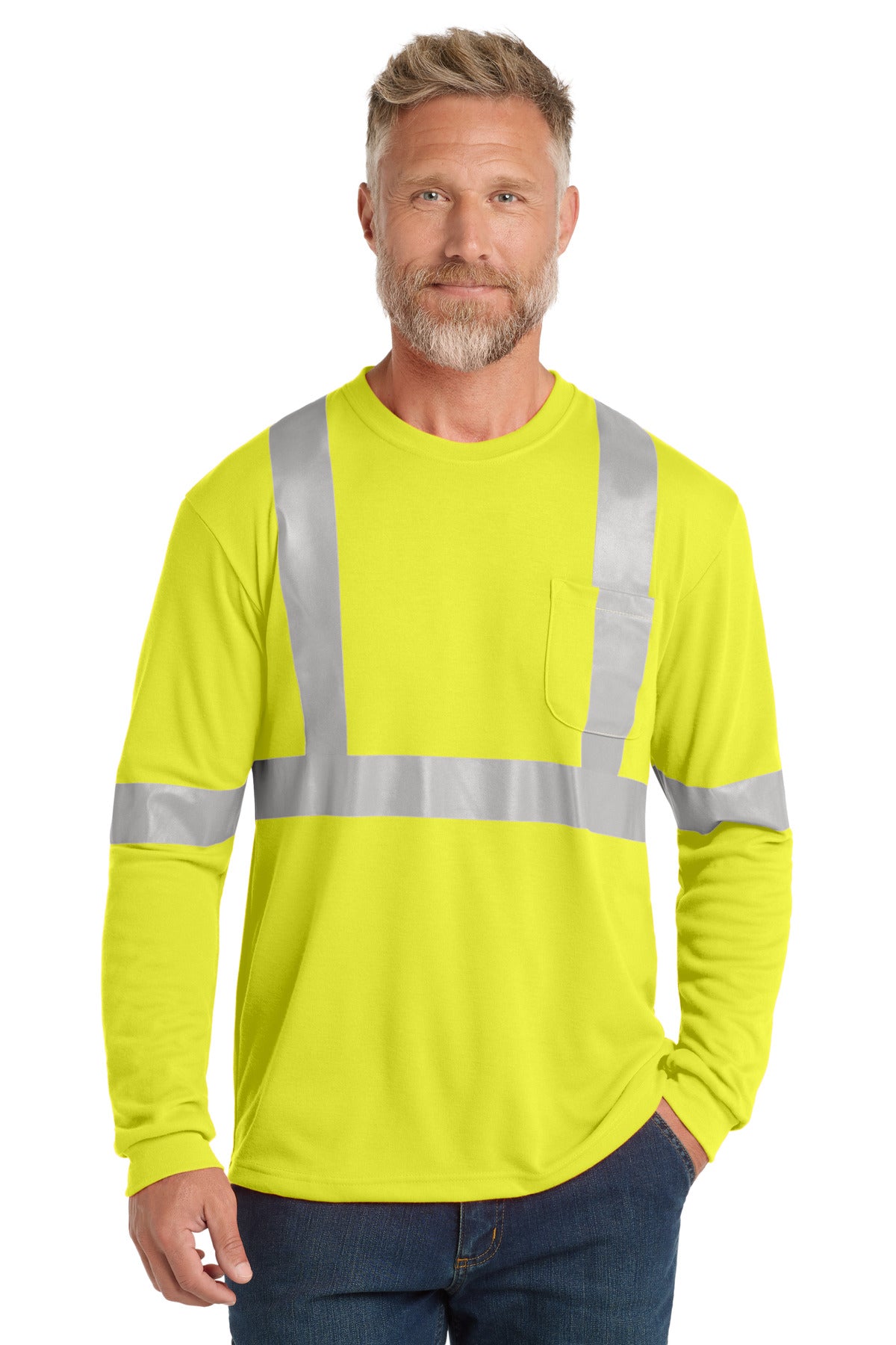 CornerStone® ANSI 107 Class 2 Long Sleeve Safety T-Shirt