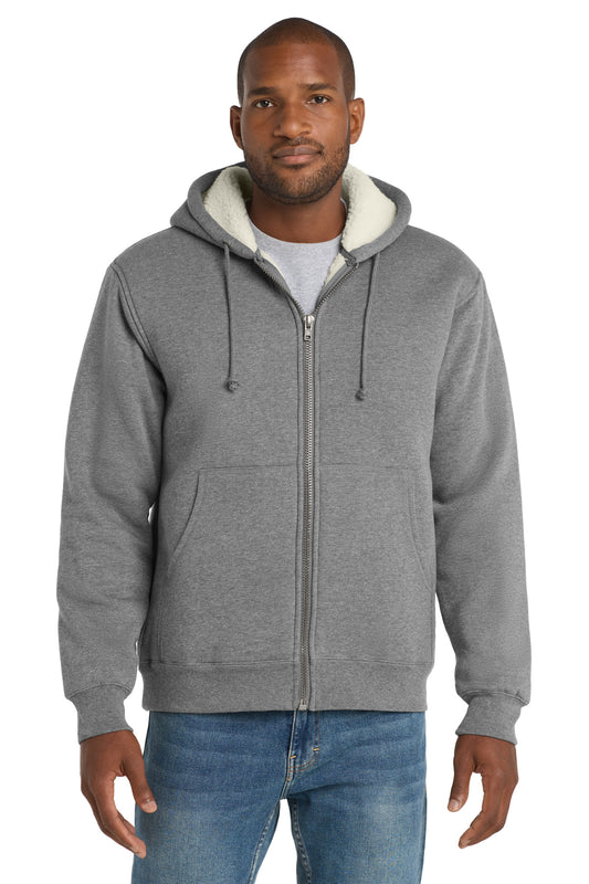 CornerStone® Heavyweight Sherpa-Lined Hooded Fleece Jacket