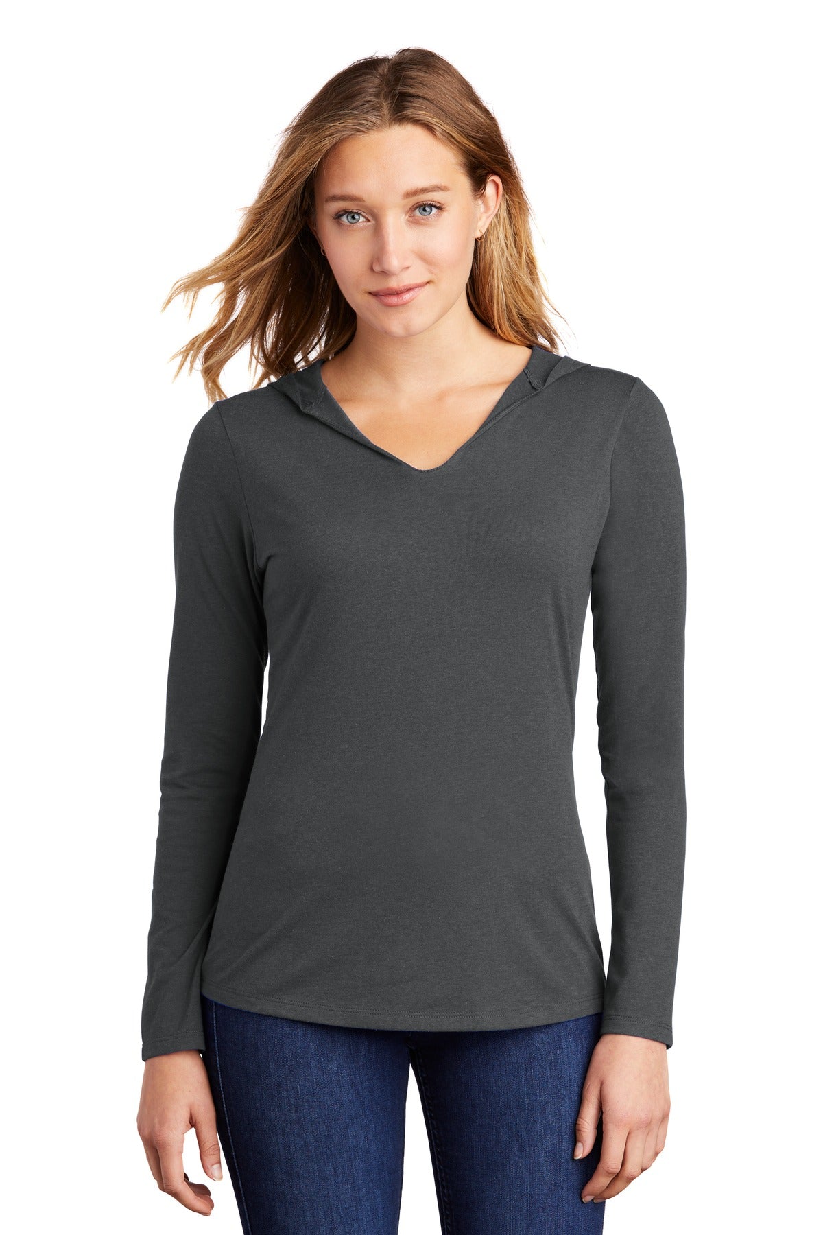 District? Women's Perfect Tri? Long Sleeve Hoodie. DM13