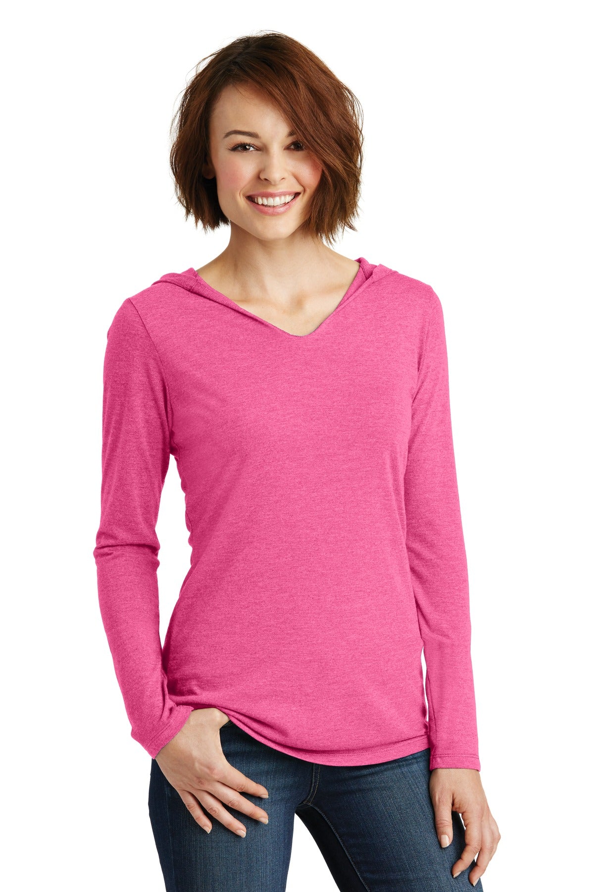 District? Women's Perfect Tri? Long Sleeve Hoodie. DM13