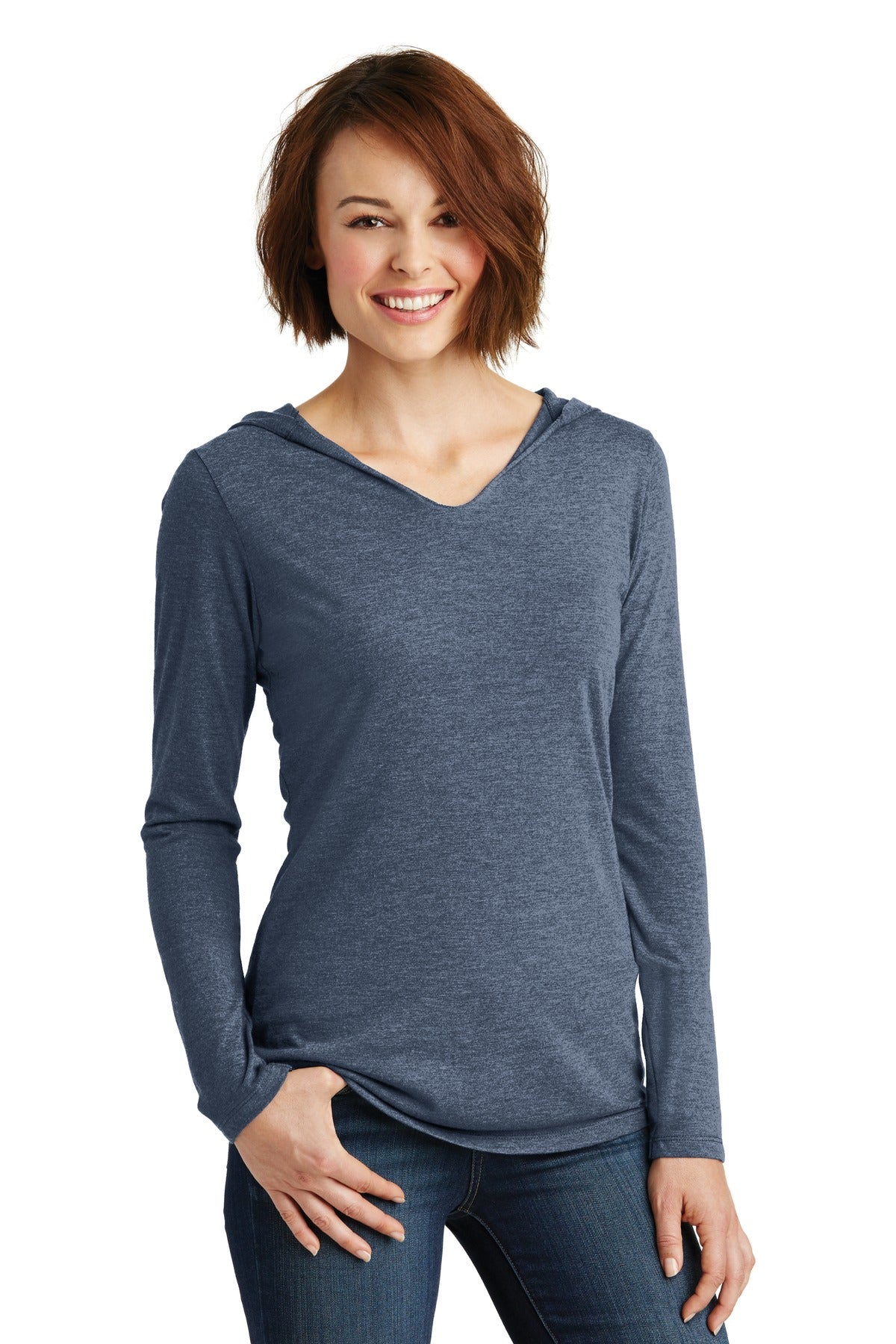 District? Women's Perfect Tri? Long Sleeve Hoodie. DM13