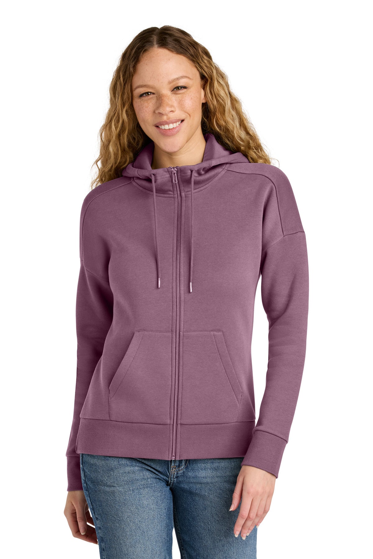 District ® Women's Perfect Weight ® Fleece Drop Shoulder Full-Zip Hoodie