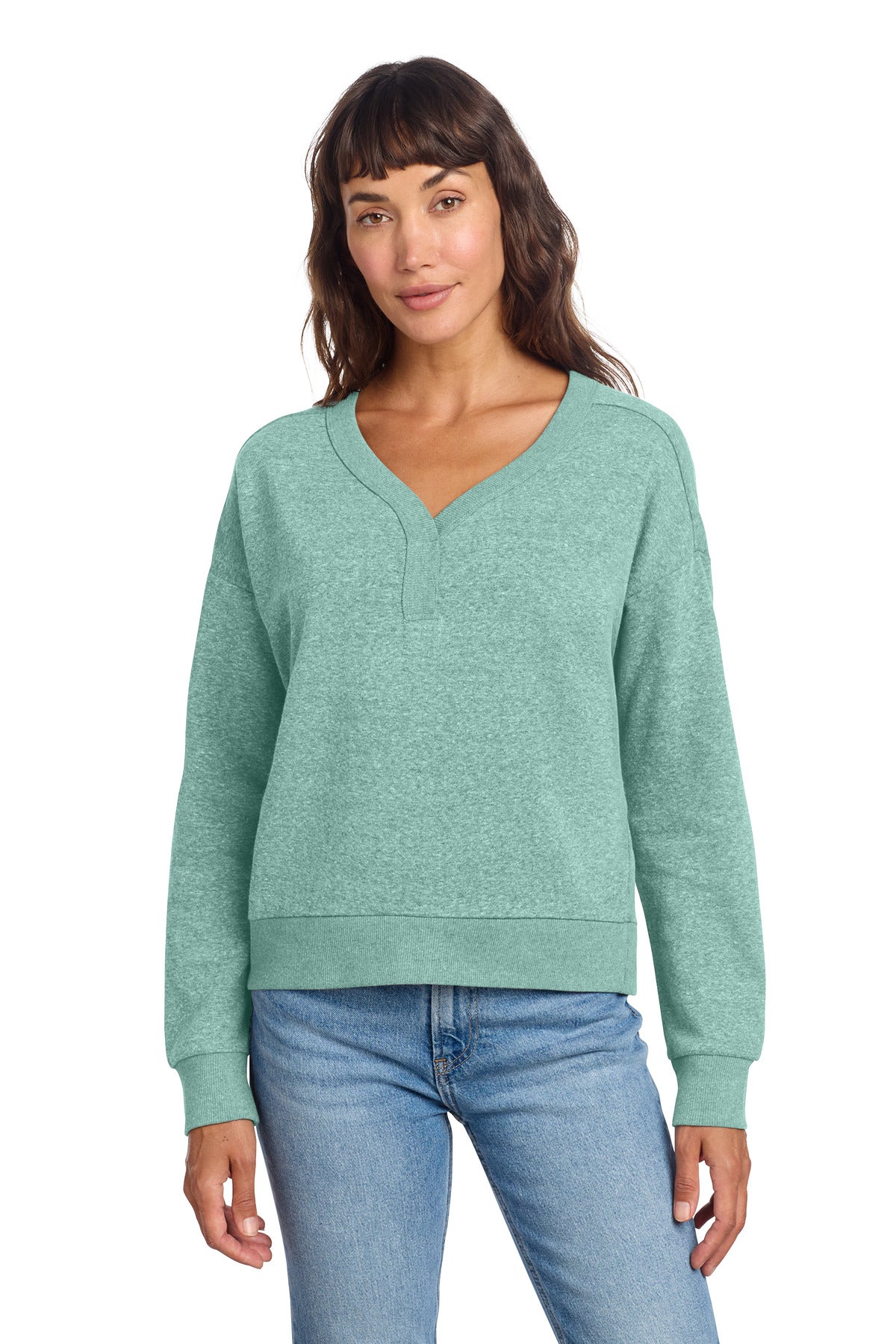 District® Women's Perfect Tri® Fleece V-Neck Sweatshirt