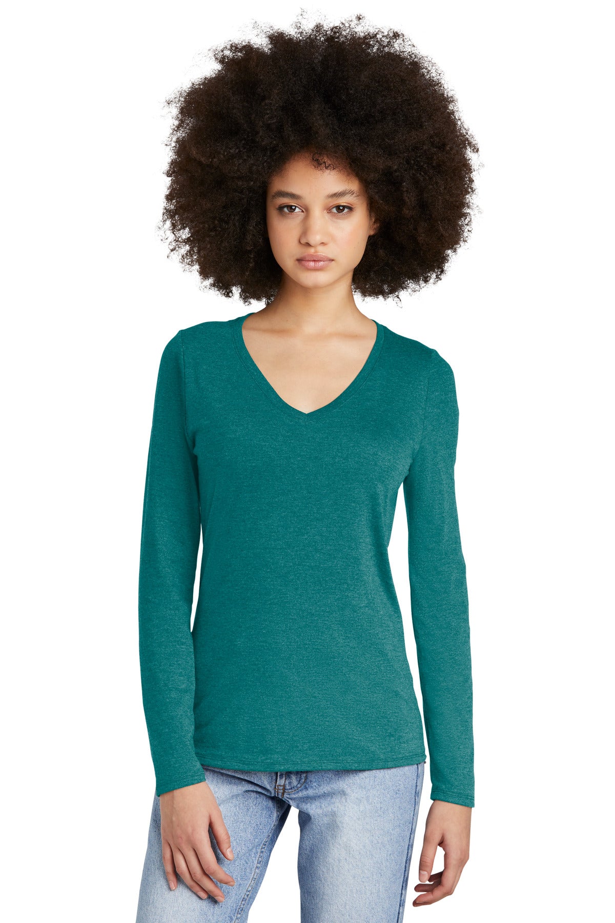 District? Women's Perfect Tri? Long Sleeve V-Neck Tee D