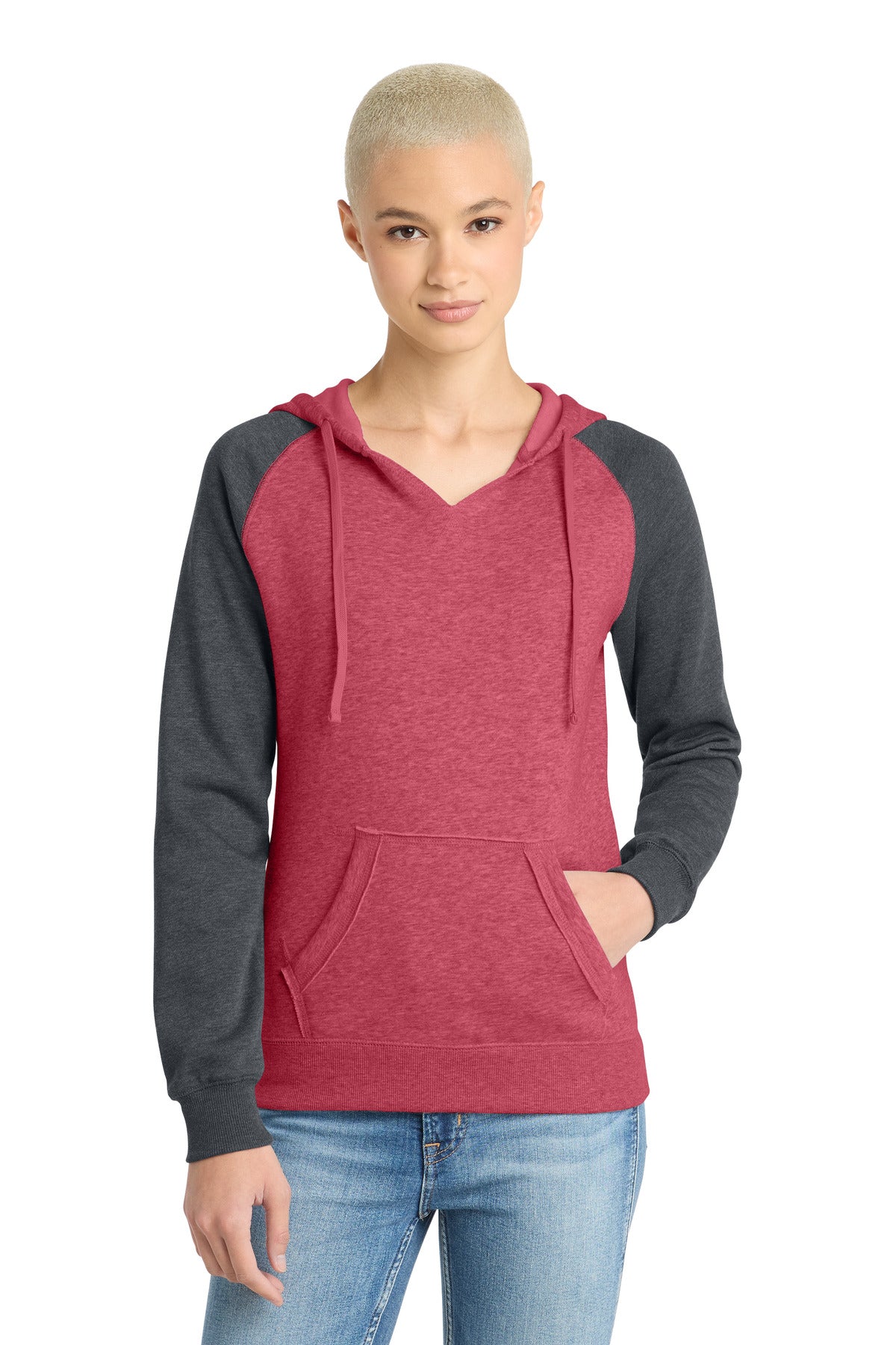 District® Women's Lightweight Fleece Raglan Hoodie