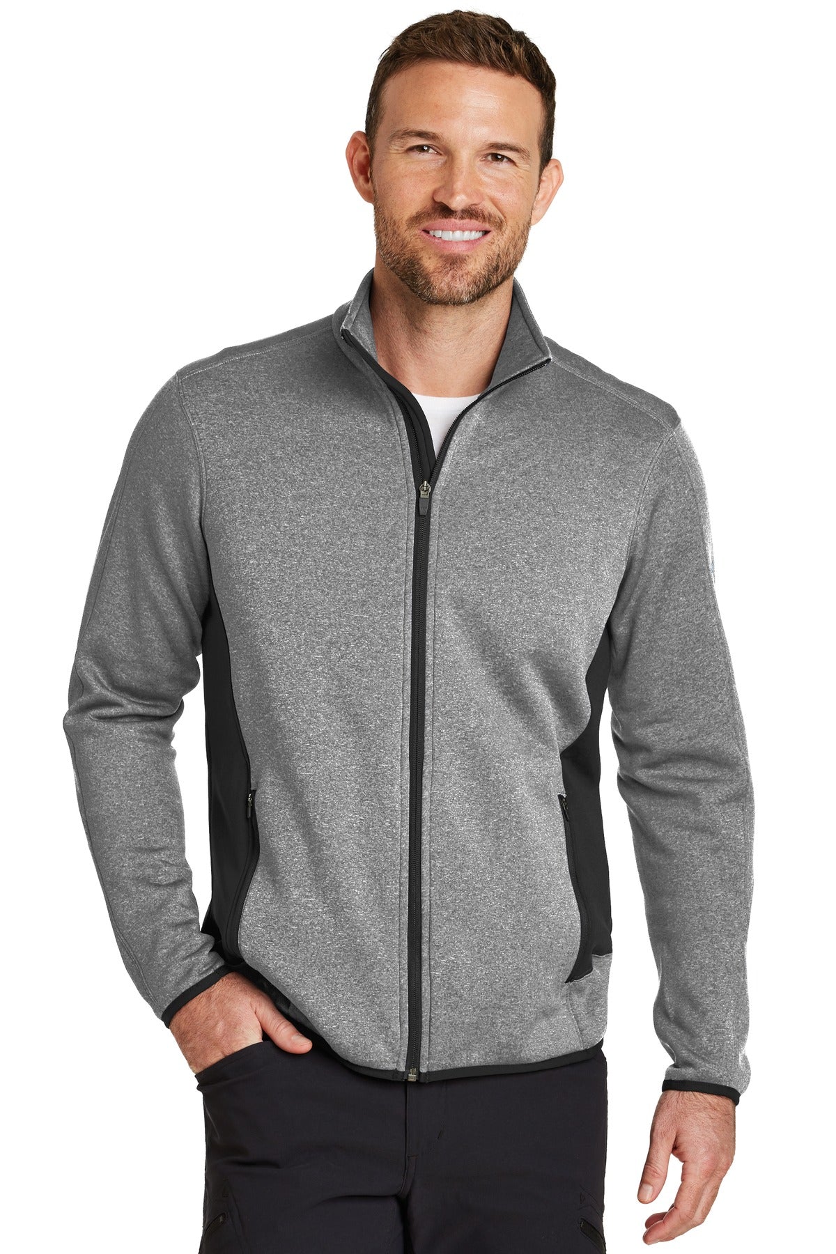 Eddie Bauer? Full-Zip Heather Stretch Fleece Jacket. EB