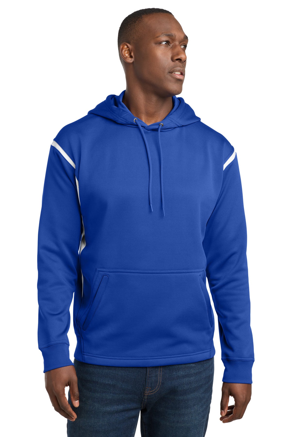 Sport-Tek® Tech Fleece Colorblock Hooded Sweatshirt
