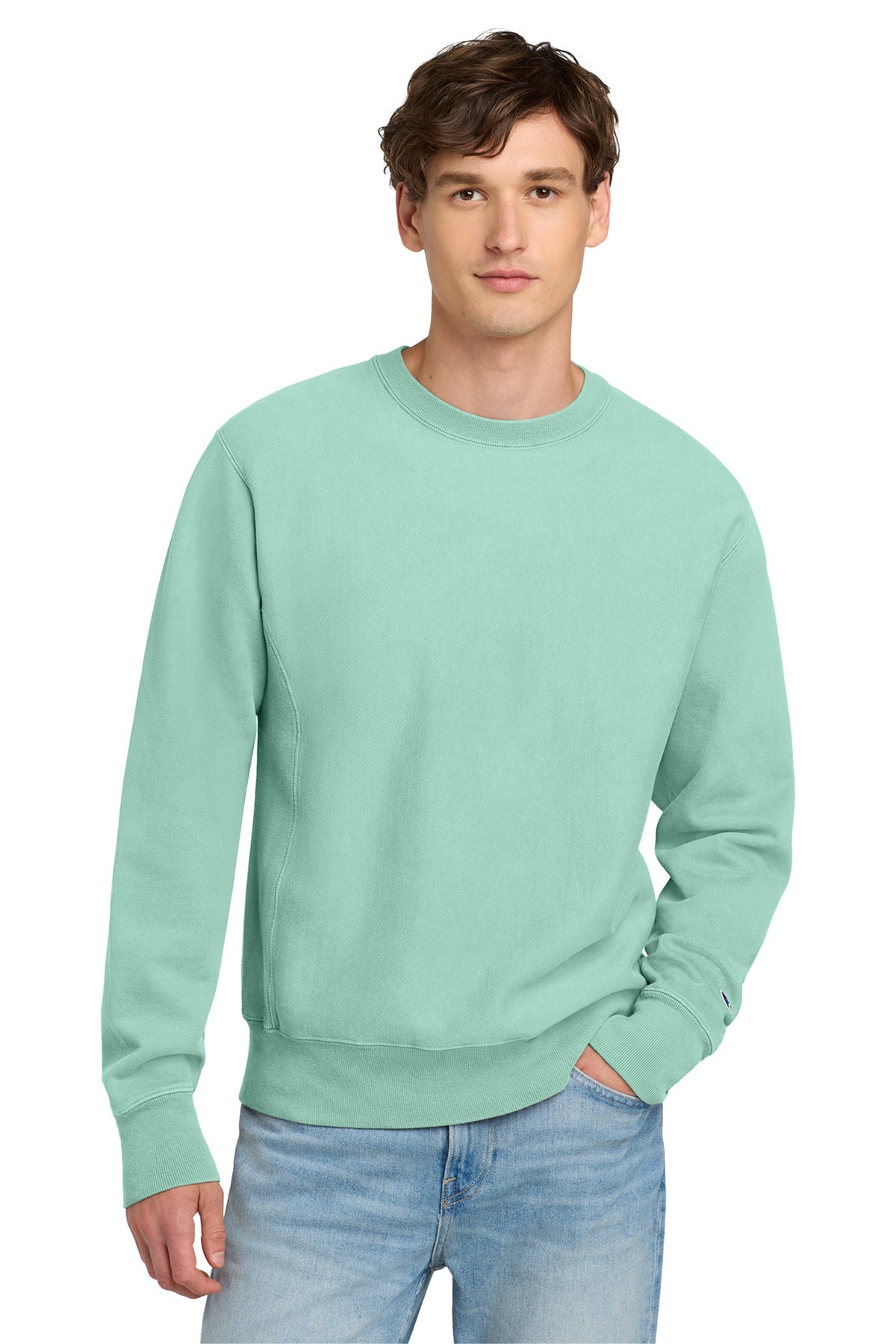 Champion ® Reverse Weave ® Garment-Dyed Crewneck Sweatshirt