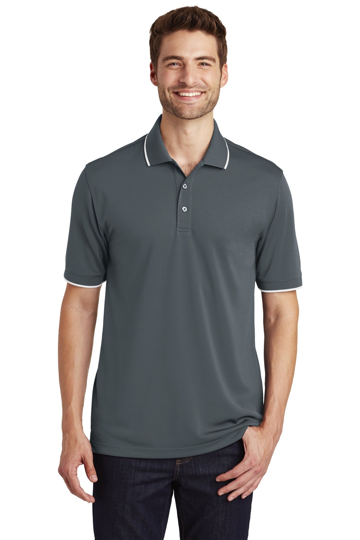 Port Authority? Dry Zone? UV Micro-Mesh Tipped Polo. K1
