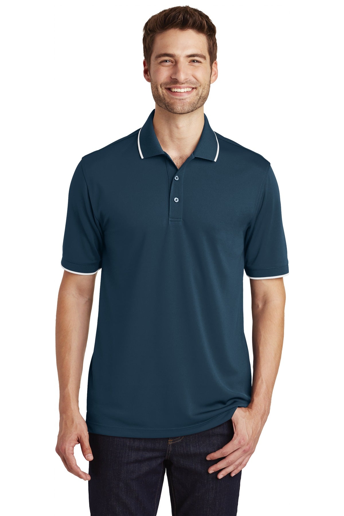 Port Authority? Dry Zone? UV Micro-Mesh Tipped Polo. K1