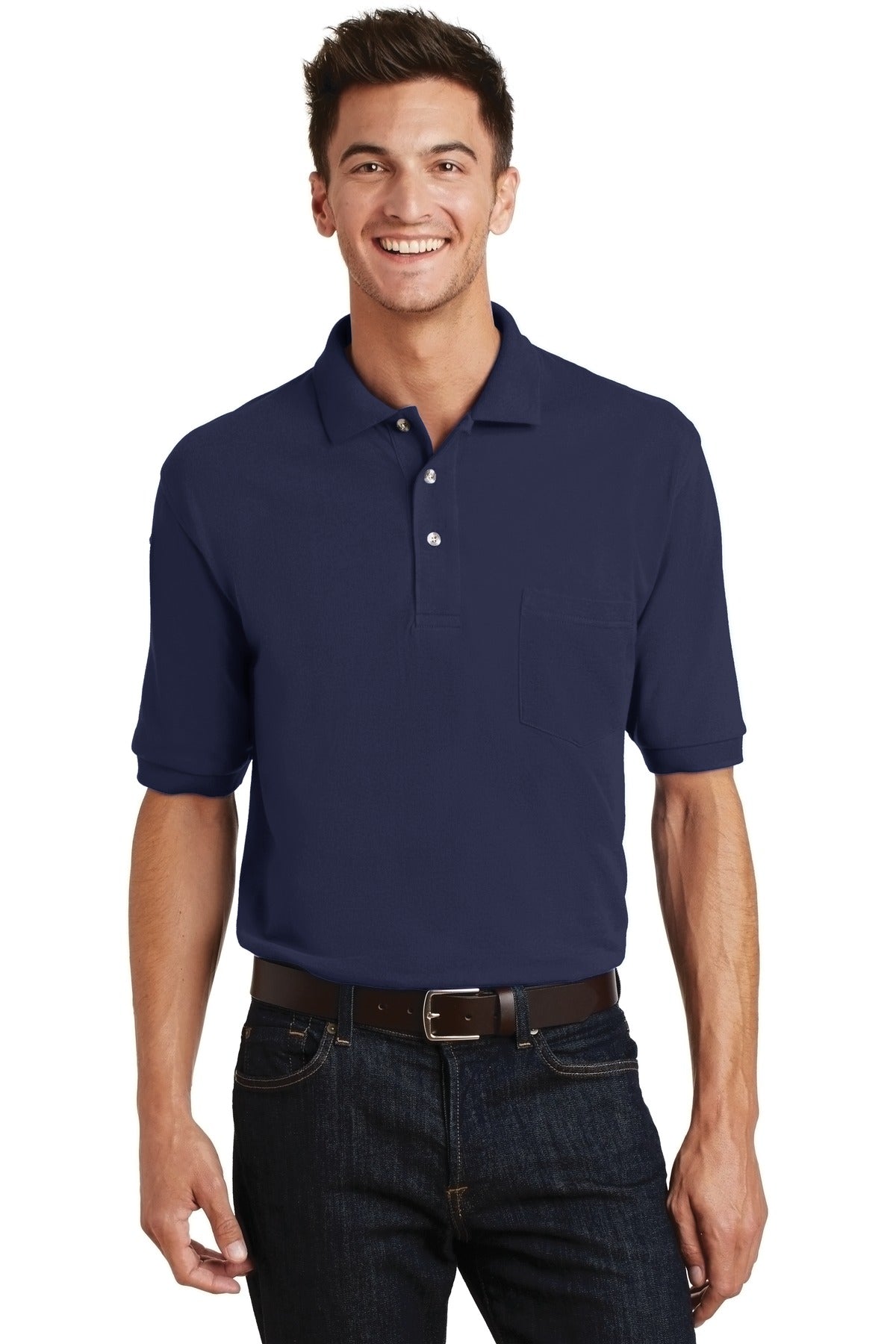 Port Authority? Heavyweight Cotton Pique Polo with Pock