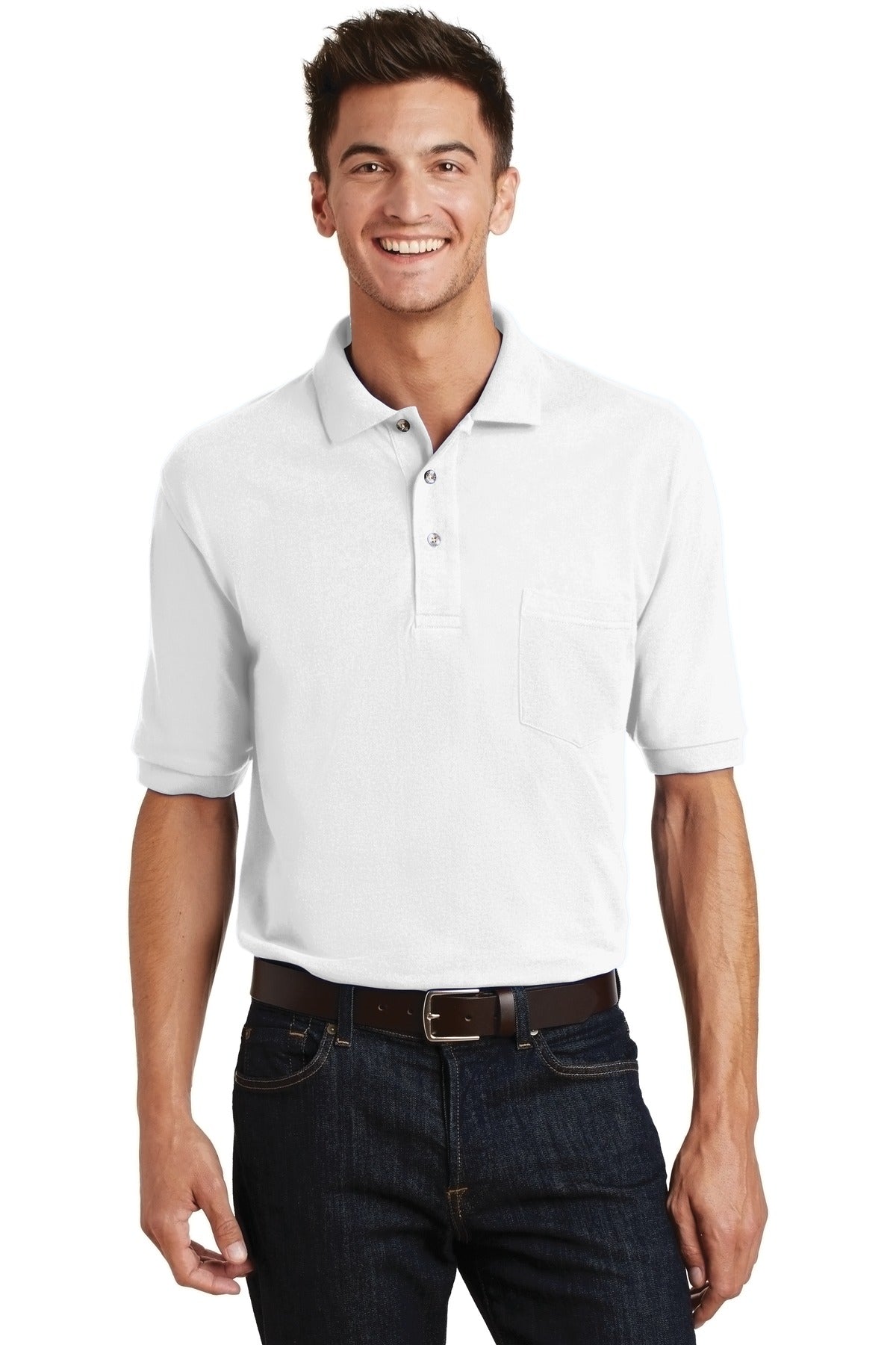 Port Authority? Heavyweight Cotton Pique Polo with Pock