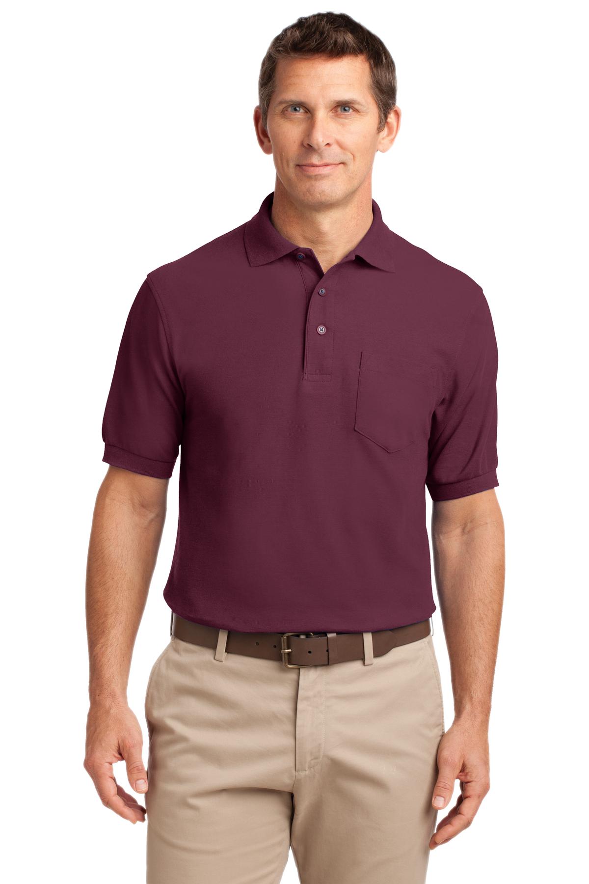 Port Authority? Silk Touch? Polo with Pocket. K500P