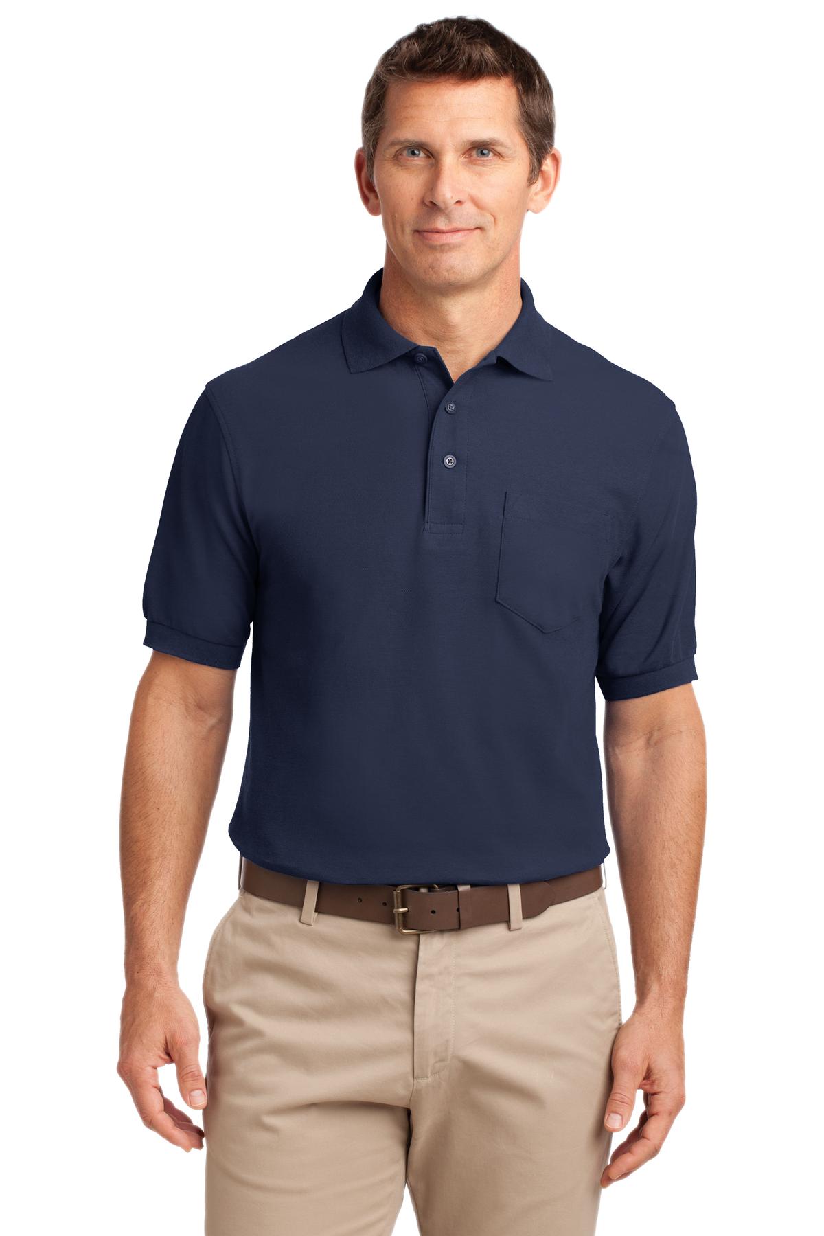 Port Authority? Silk Touch? Polo with Pocket. K500P