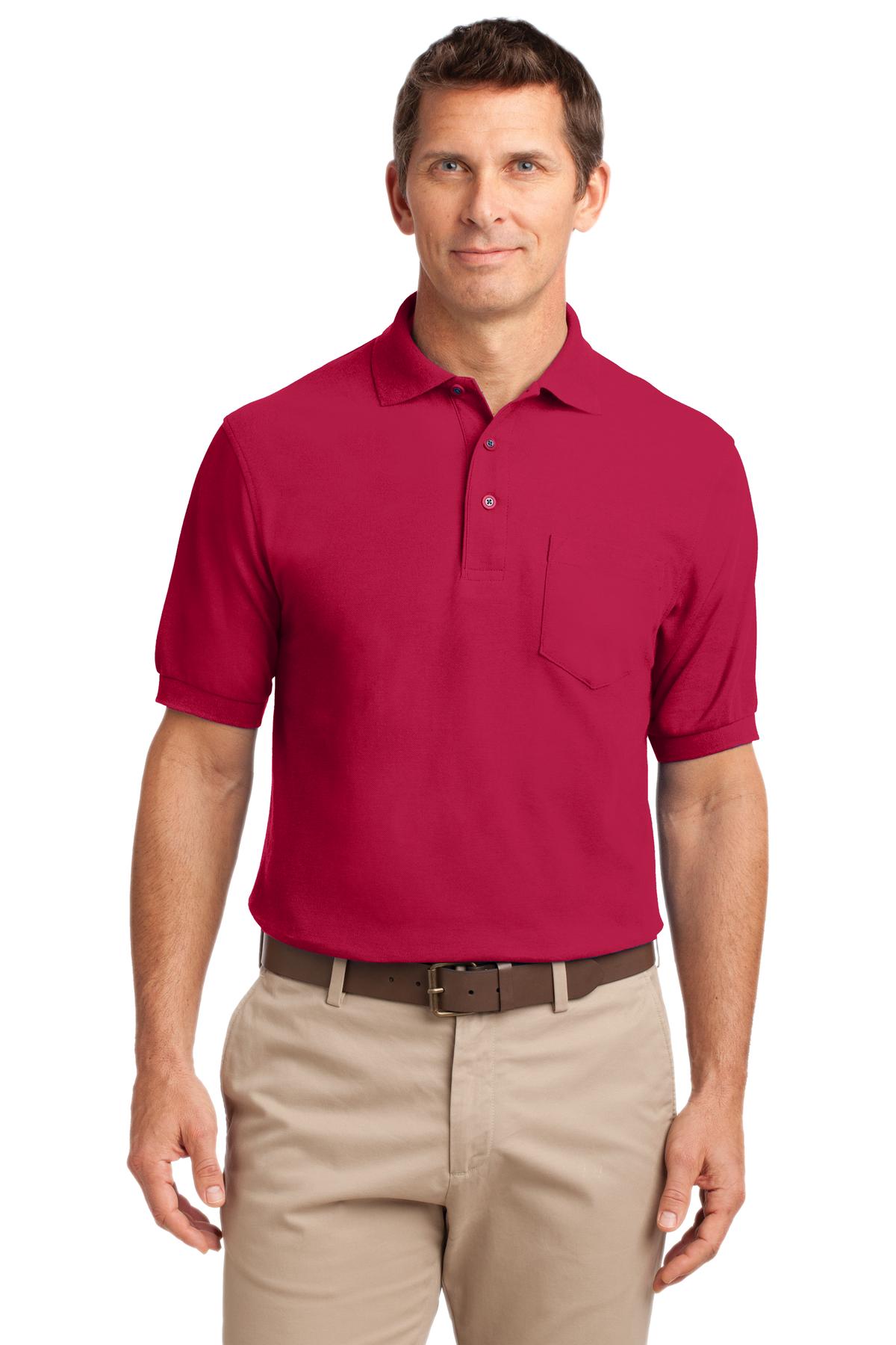 Port Authority? Silk Touch? Polo with Pocket. K500P