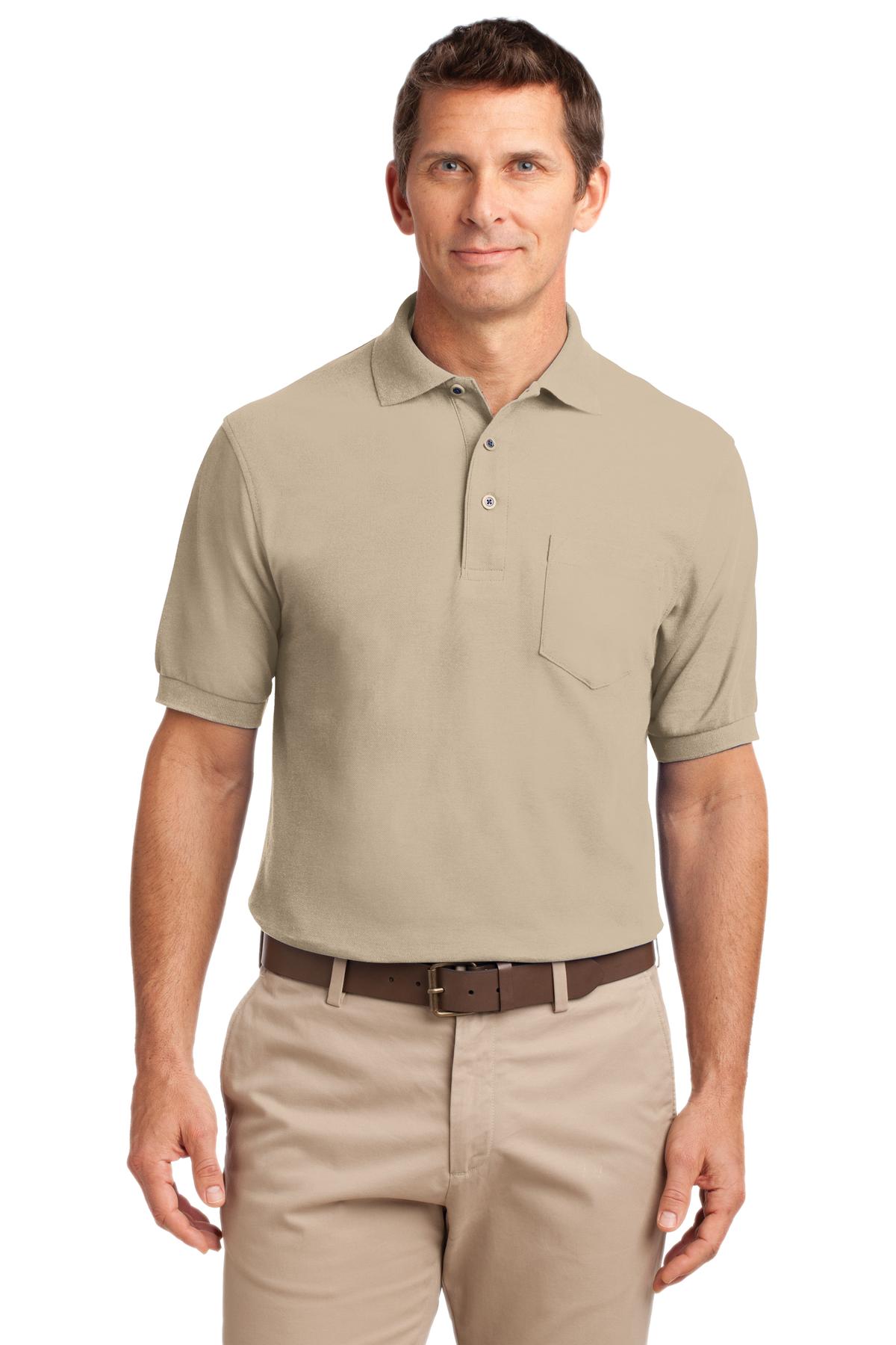Port Authority? Silk Touch? Polo with Pocket. K500P