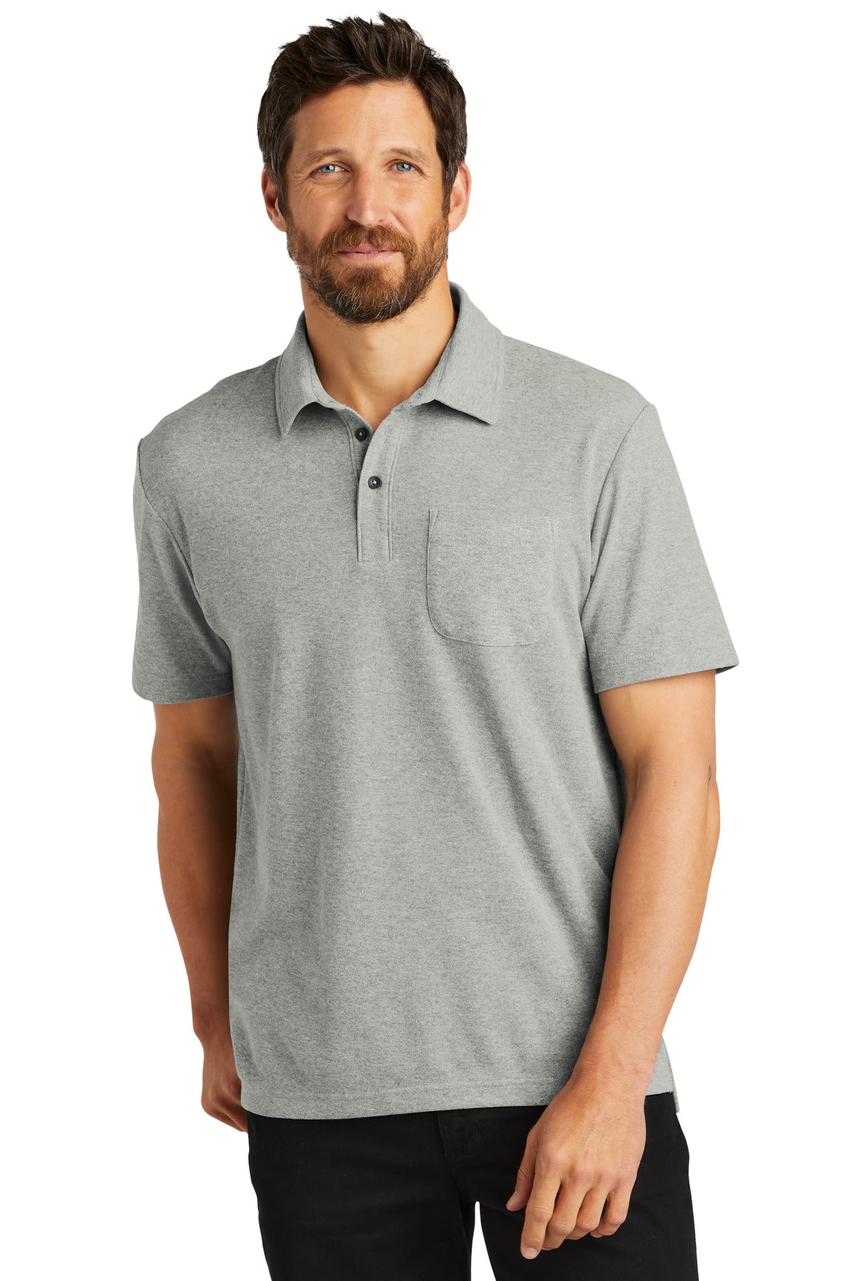 Port Authority? C-FREE? Cotton Blend Pique Pocket Polo