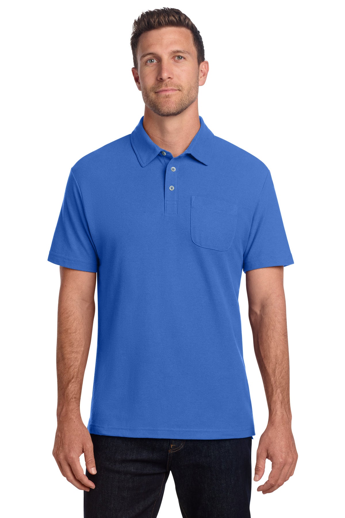 Port Authority® C-FREE® Cotton Blend Pique Pocket Polo