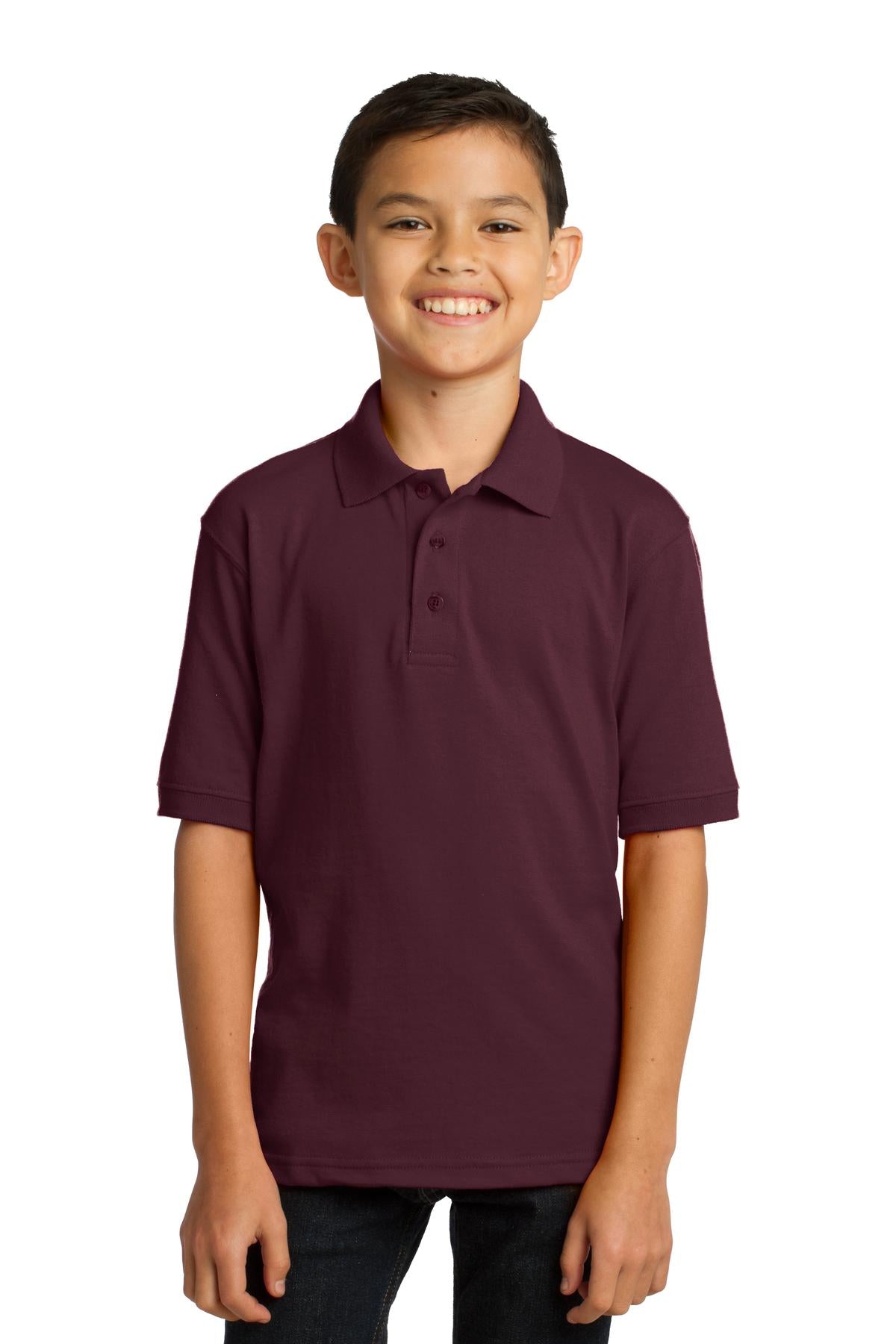 Port & Company? Youth Core Blend Jersey Knit Polo. KP55