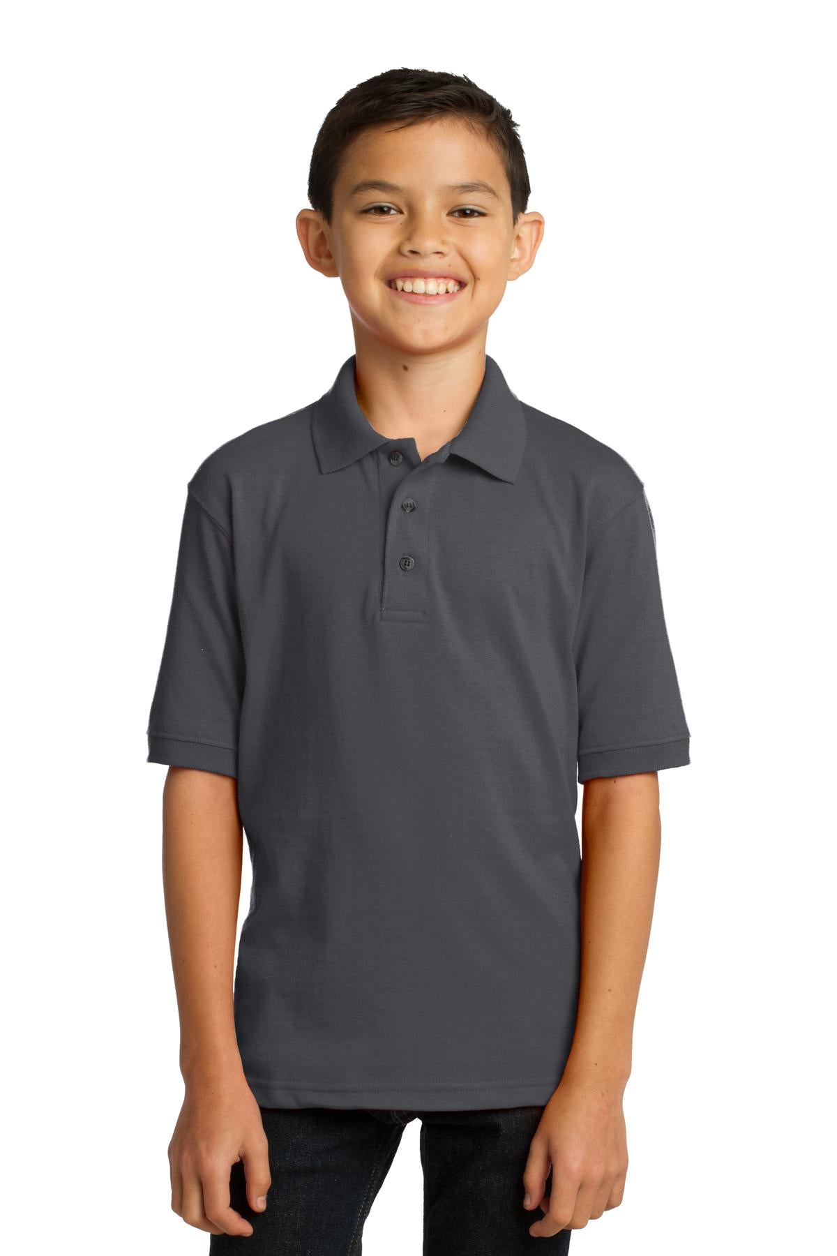 Port & Company? Youth Core Blend Jersey Knit Polo. KP55