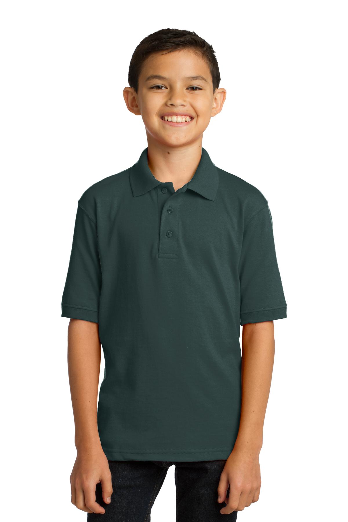 Port & Company? Youth Core Blend Jersey Knit Polo. KP55