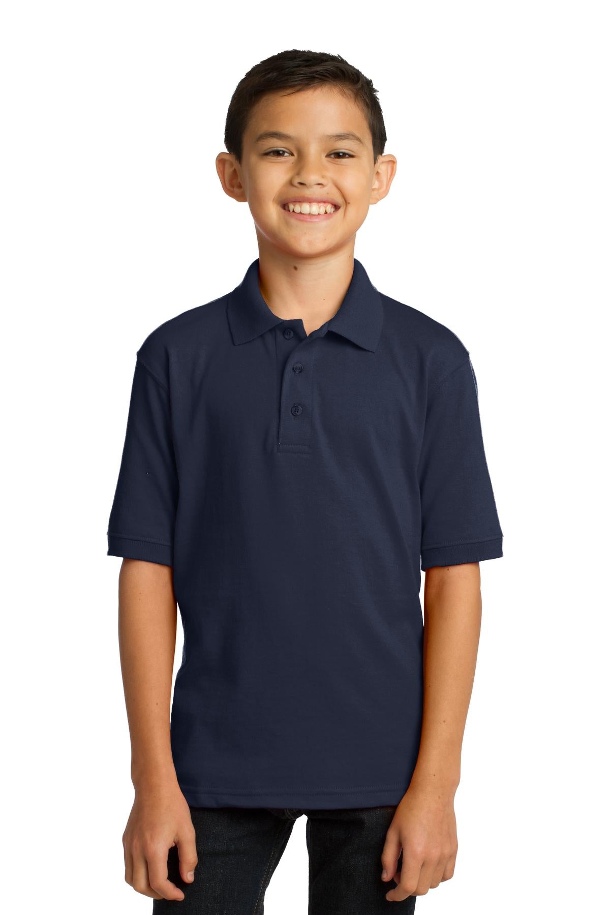 Port & Company? Youth Core Blend Jersey Knit Polo. KP55