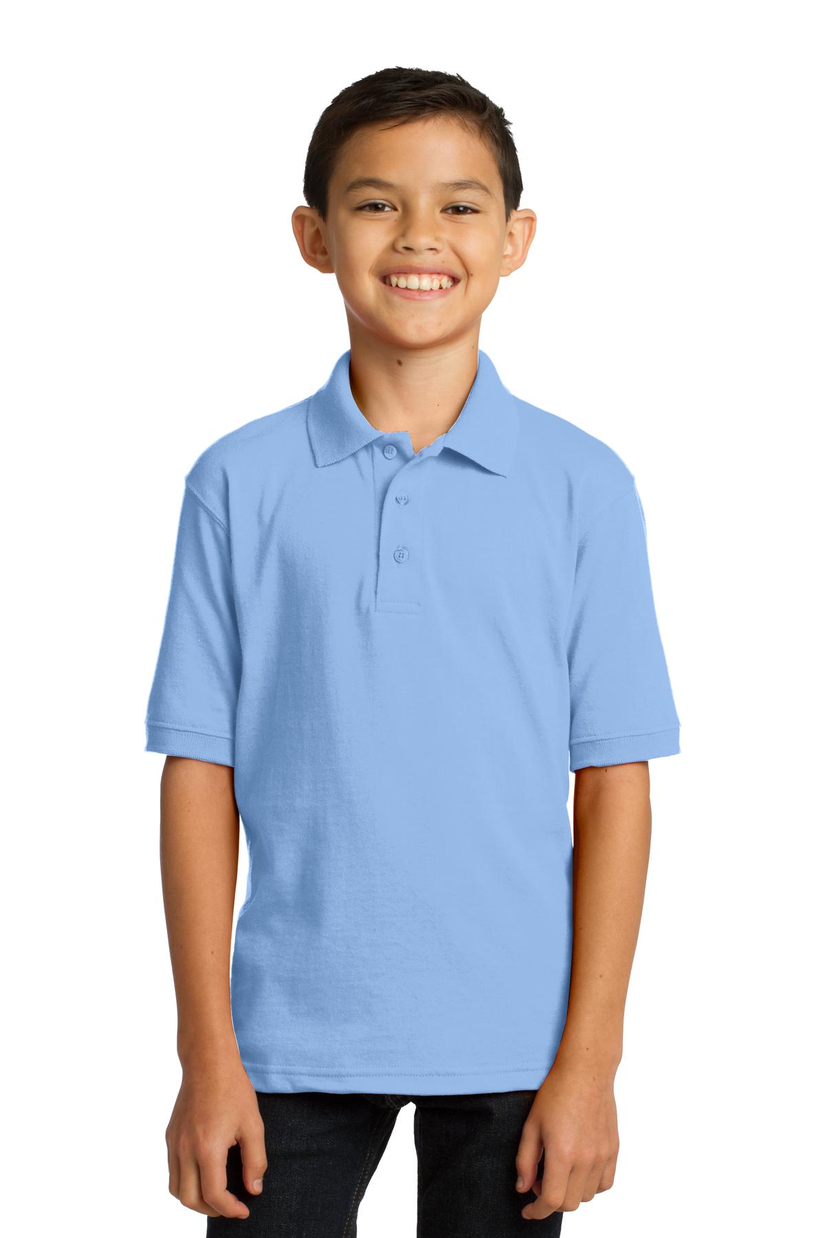 Port & Company? Youth Core Blend Jersey Knit Polo. KP55