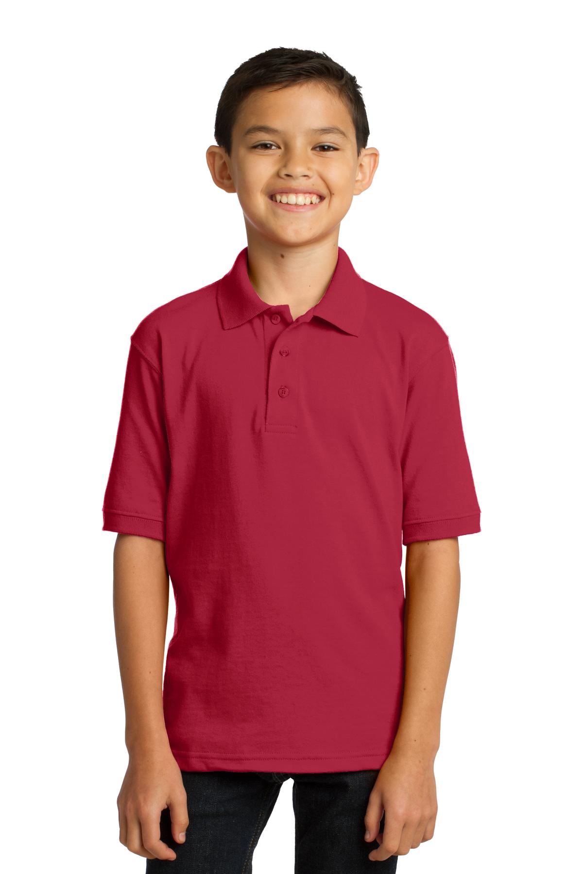 Port & Company? Youth Core Blend Jersey Knit Polo. KP55