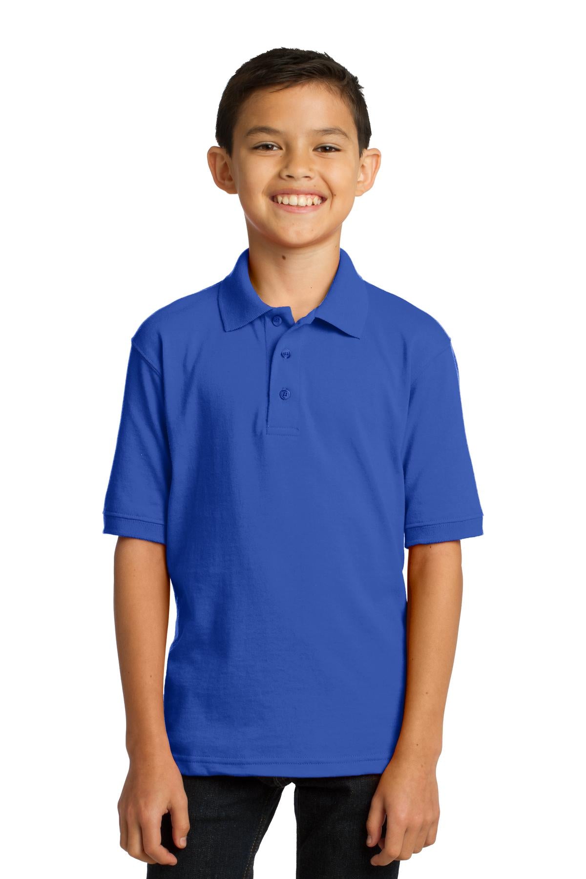 Port & Company? Youth Core Blend Jersey Knit Polo. KP55