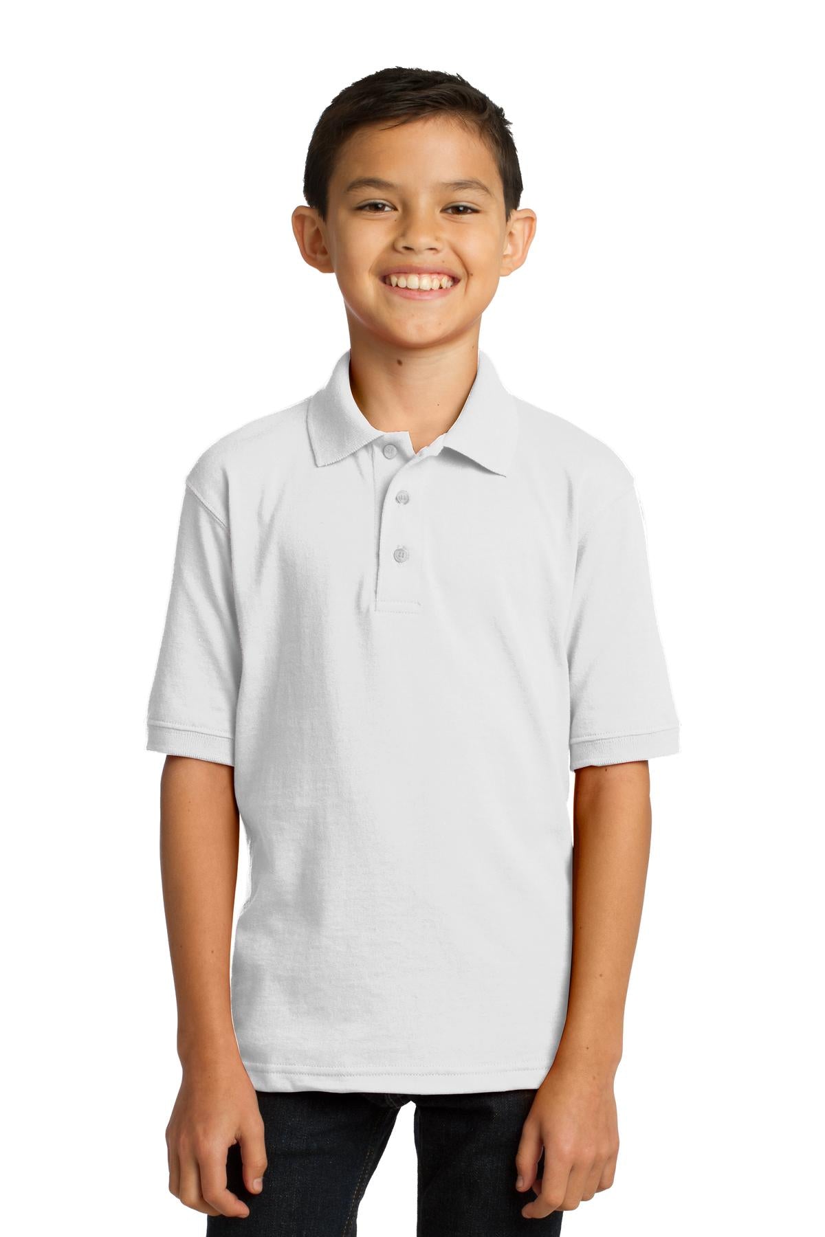 Port & Company? Youth Core Blend Jersey Knit Polo. KP55