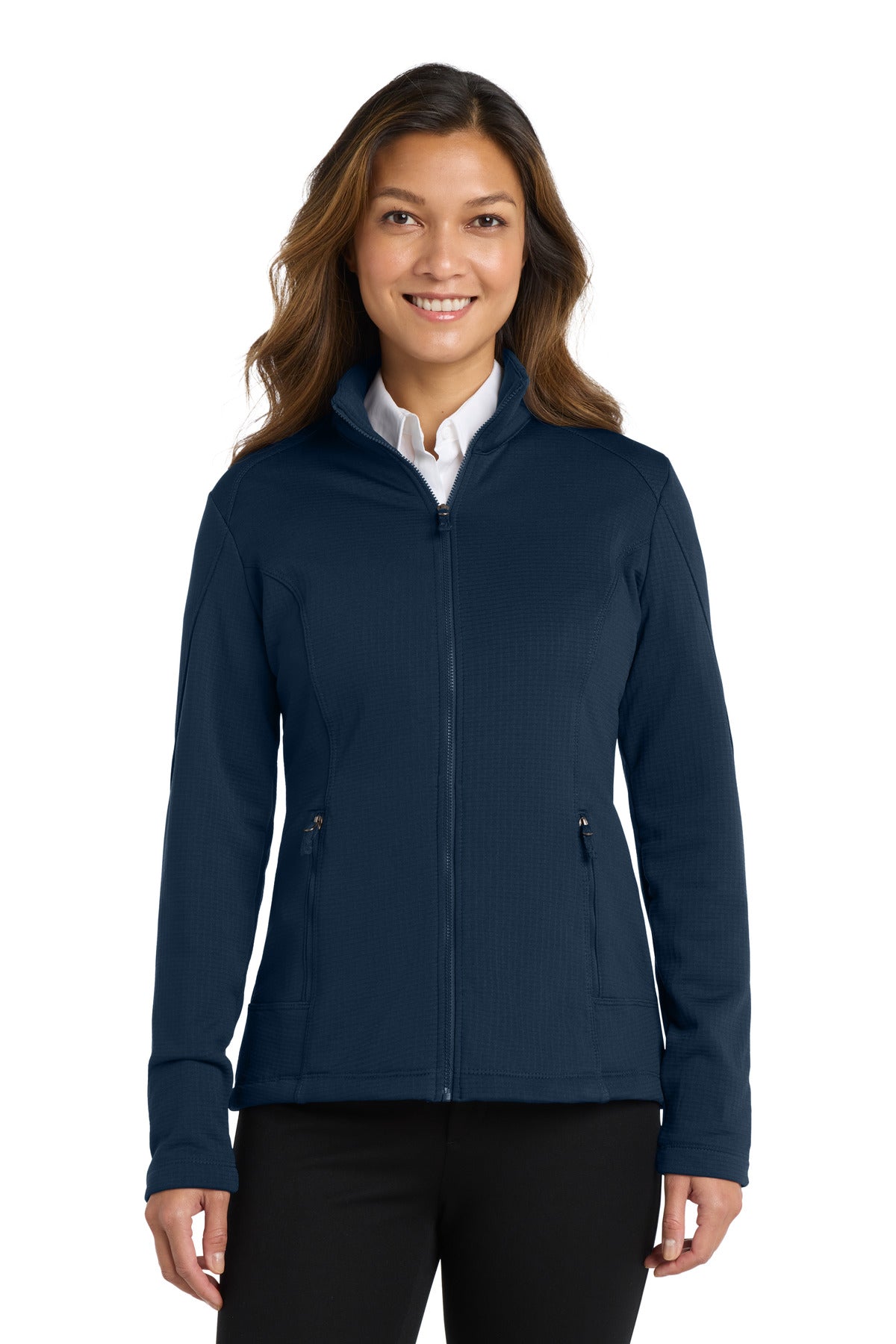 Port Authority ? Women's Grid Fleece Jacket. L239