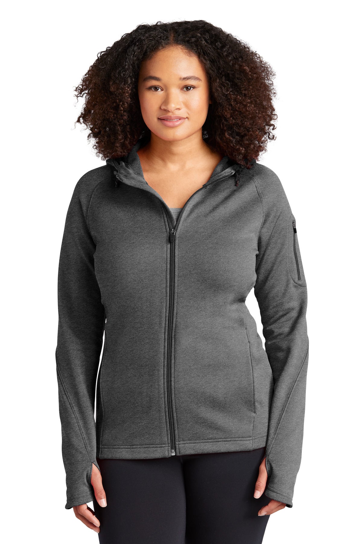 Sport-Tek? Women's Tech Fleece Full-Zip Hooded Jacket.