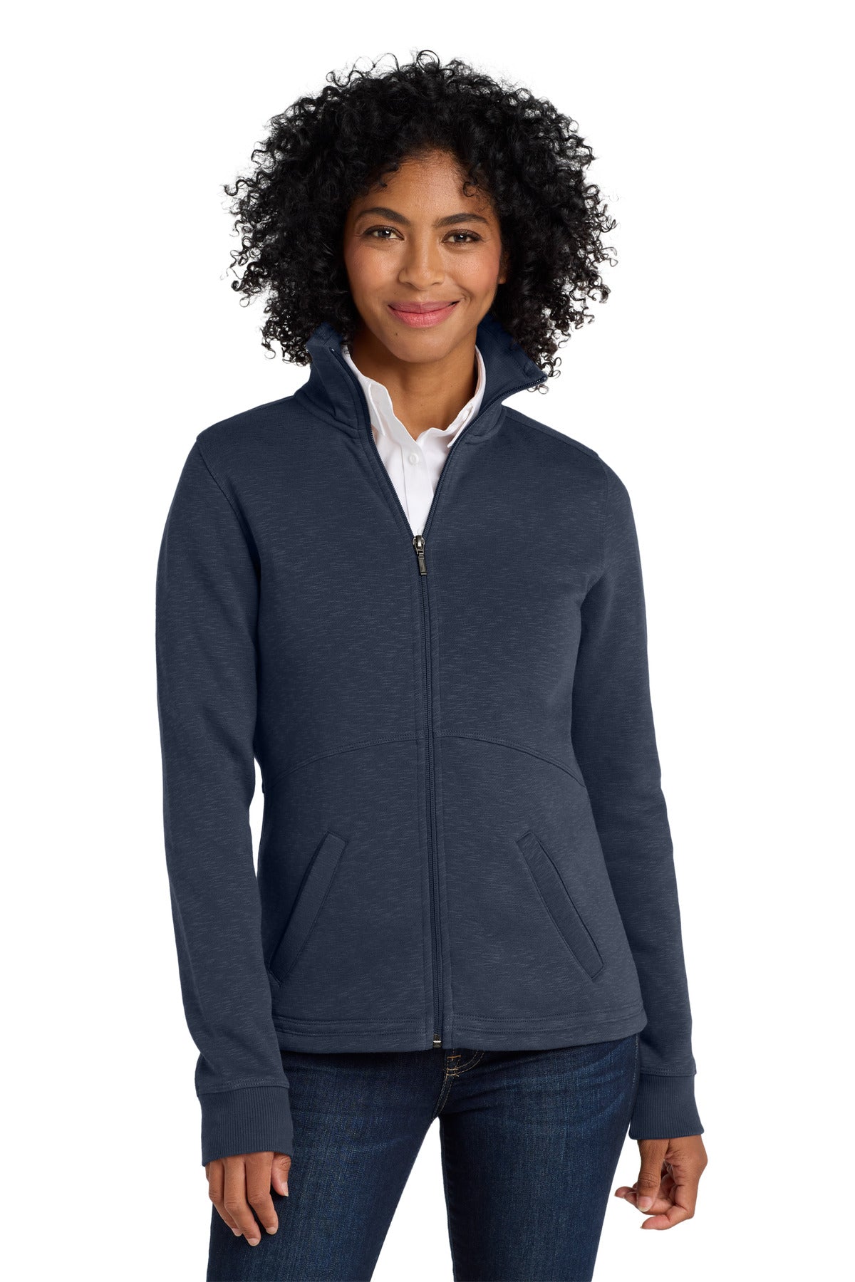 Port Authority? Women's Slub Fleece Full-Zip Jacket. L2