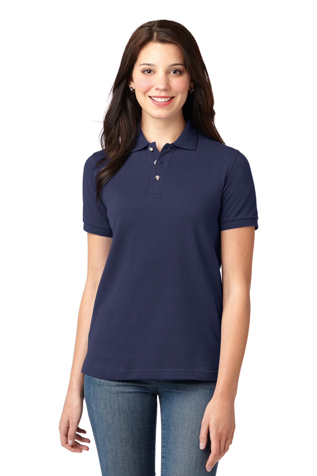 Port Authority? Women's Heavyweight Cotton Pique Polo.