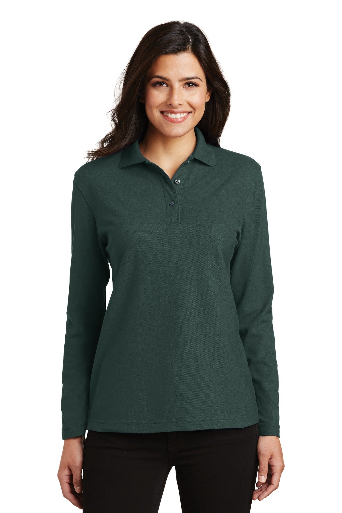 Port Authority? Women's Silk Touch? Long Sleeve Polo.