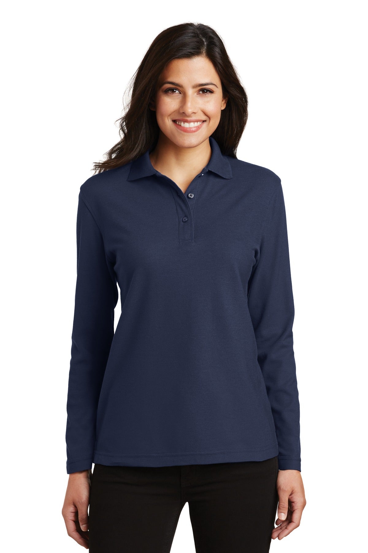 Port Authority? Women's Silk Touch? Long Sleeve Polo.