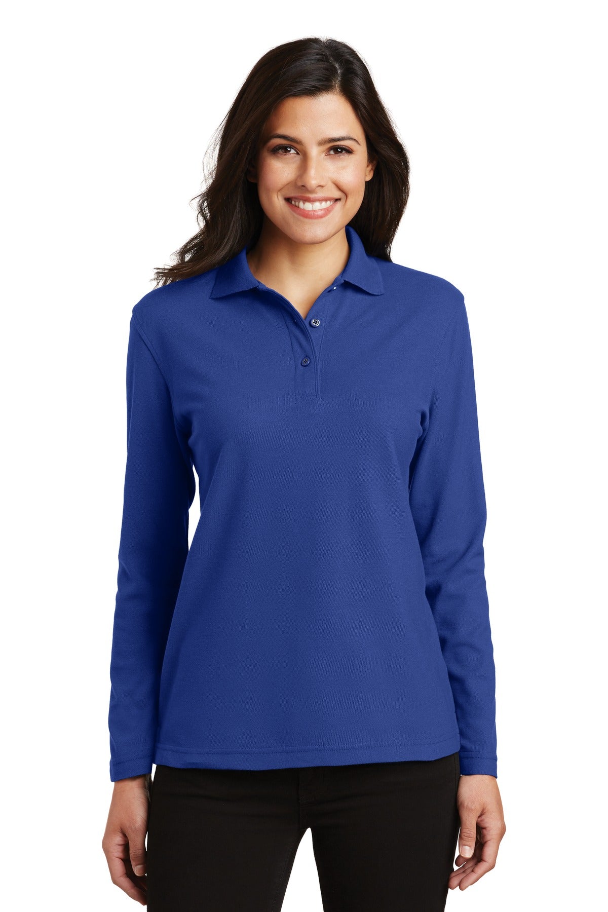 Port Authority? Women's Silk Touch? Long Sleeve Polo.