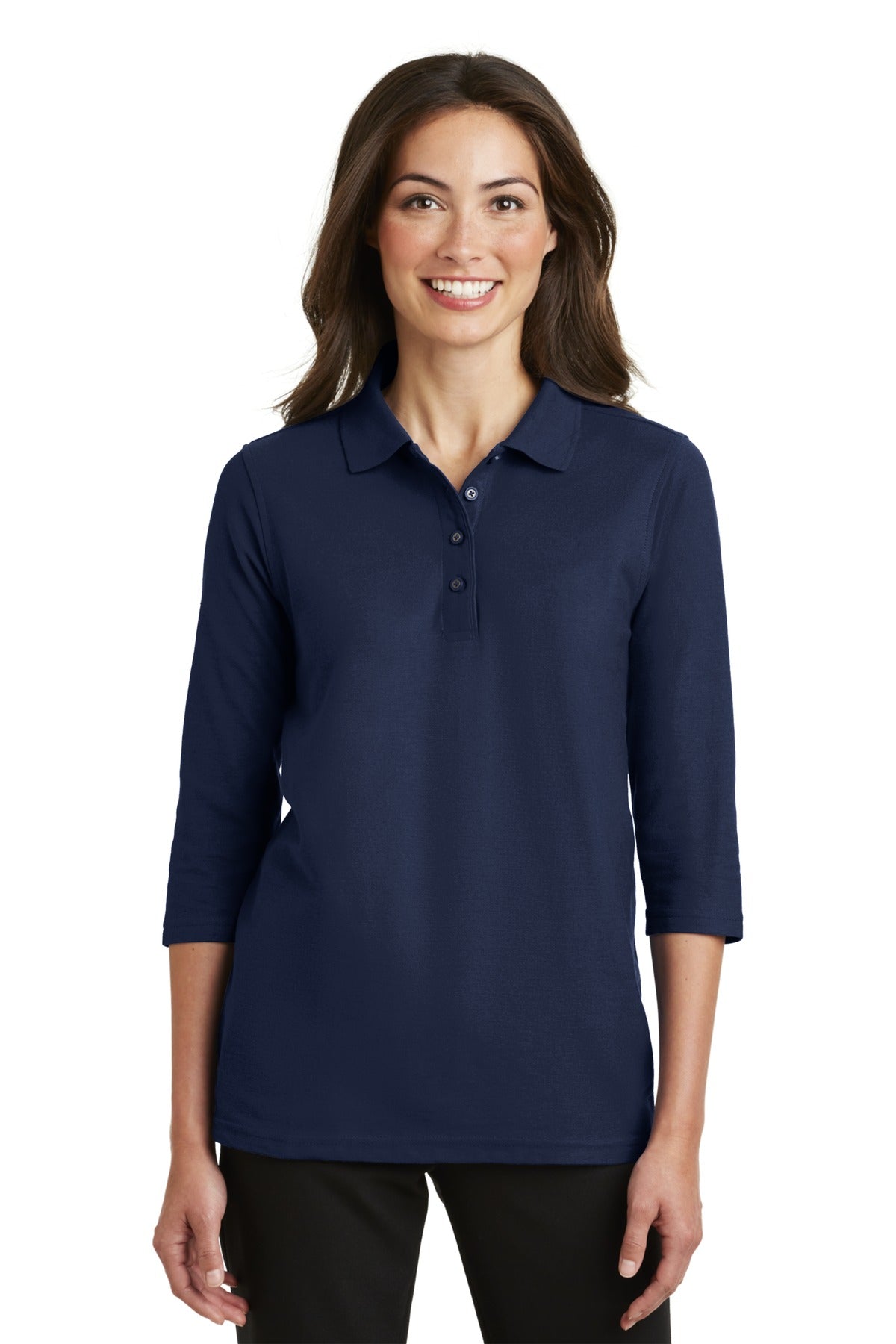 Port Authority? Women's Silk Touch? 3/4-Sleeve Polo. L5