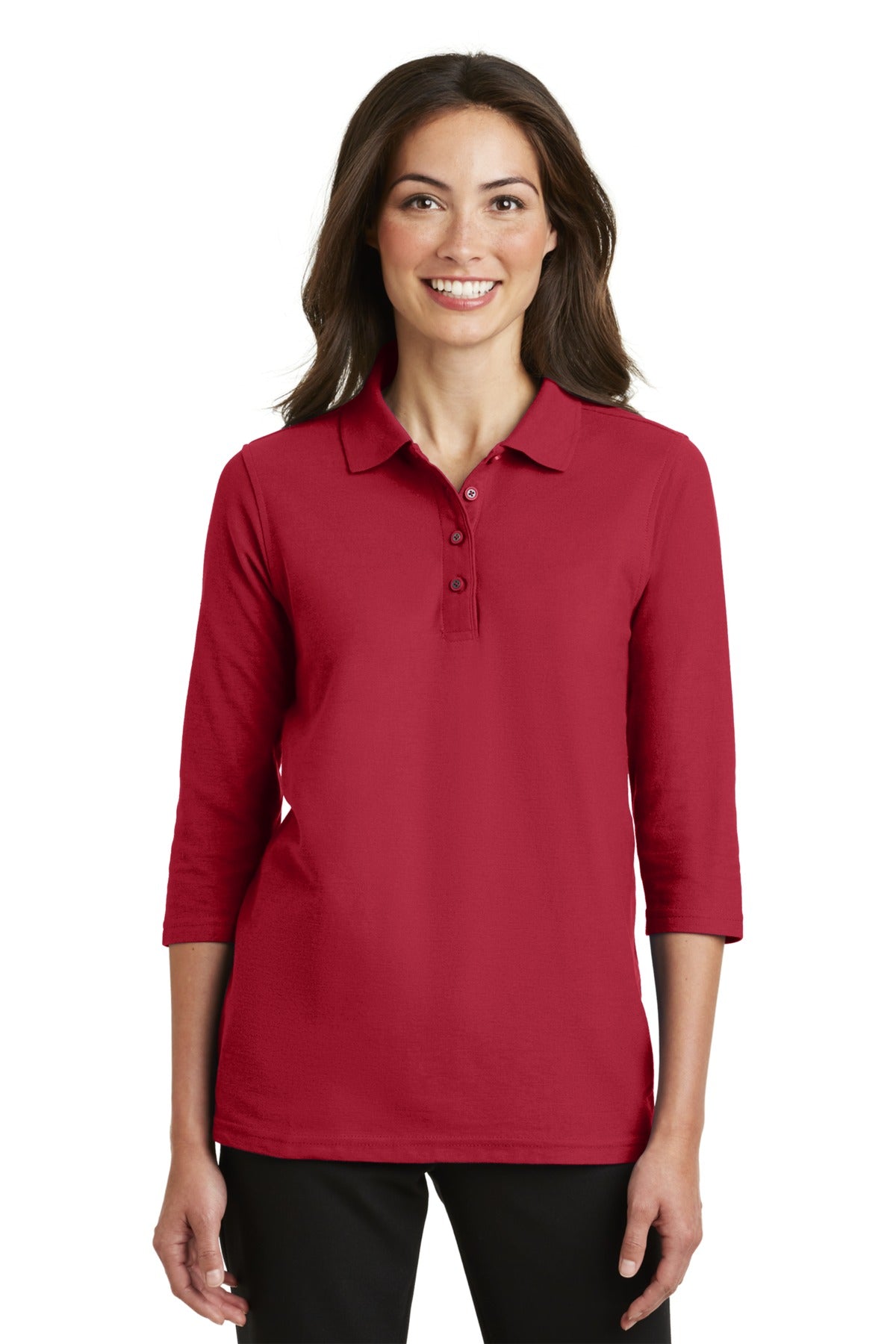 Port Authority? Women's Silk Touch? 3/4-Sleeve Polo. L5