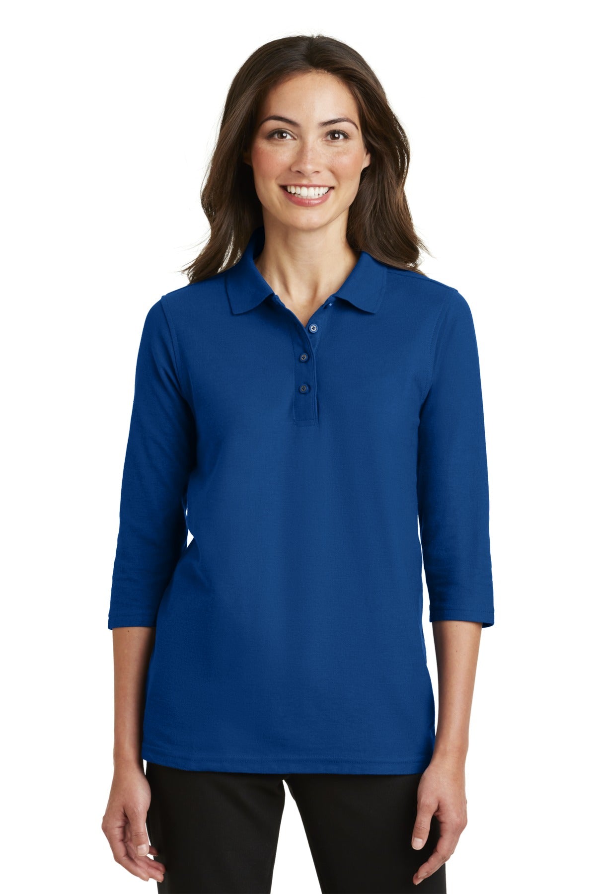 Port Authority? Women's Silk Touch? 3/4-Sleeve Polo. L5
