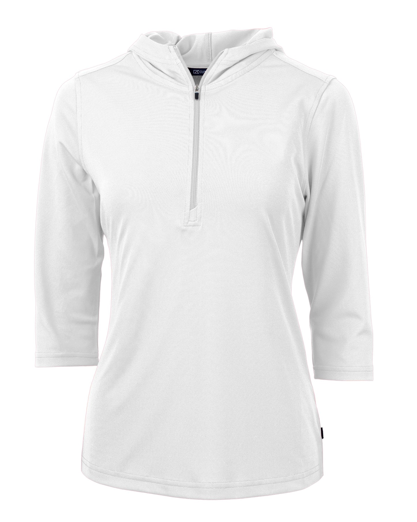Cutter & Buck Virtue Recycled Featherlight Pique Womens Half Zip Hooded Pullover