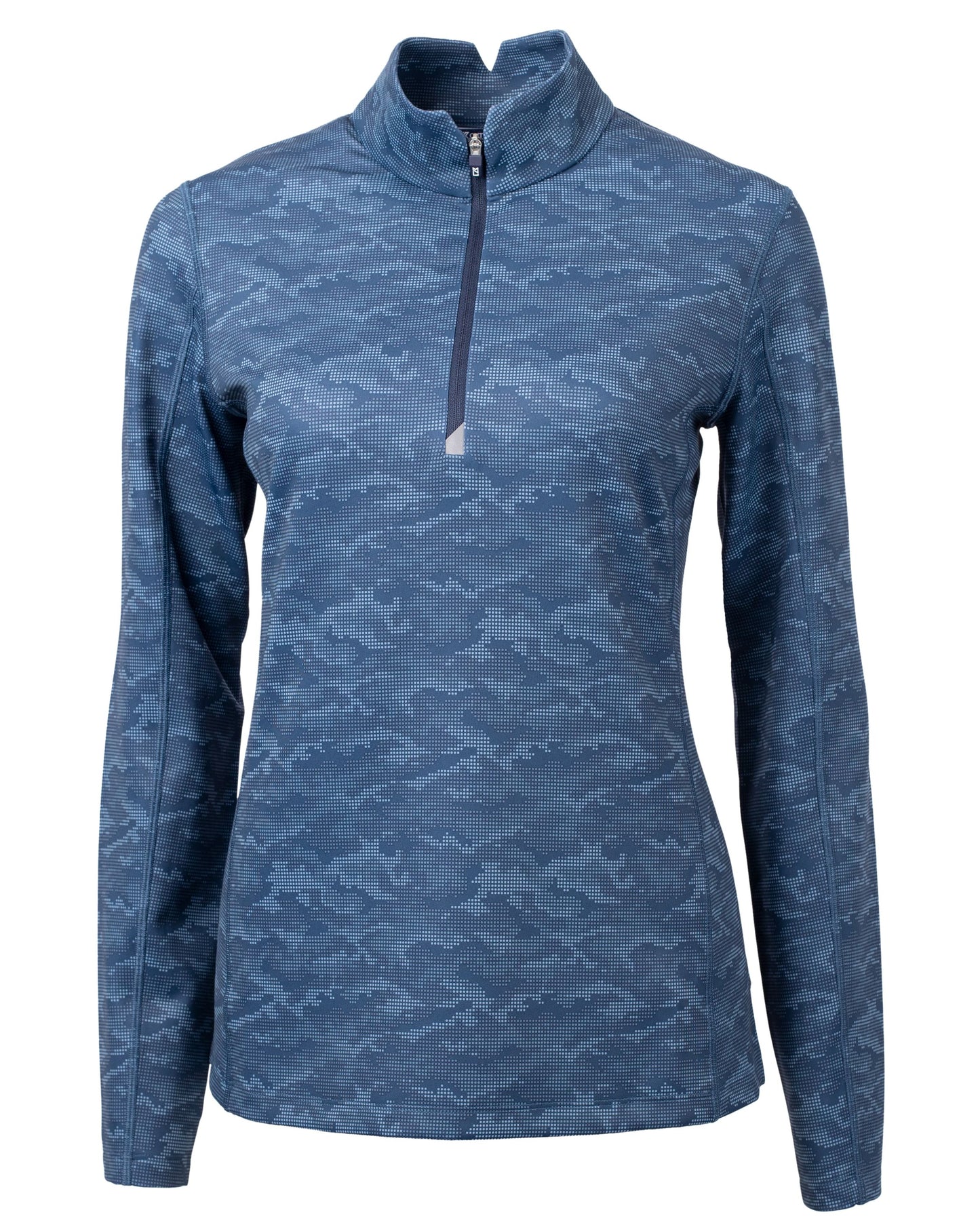 Cutter & Buck Traverse Recycled Stretch Camo Print Womens Quarter Zip