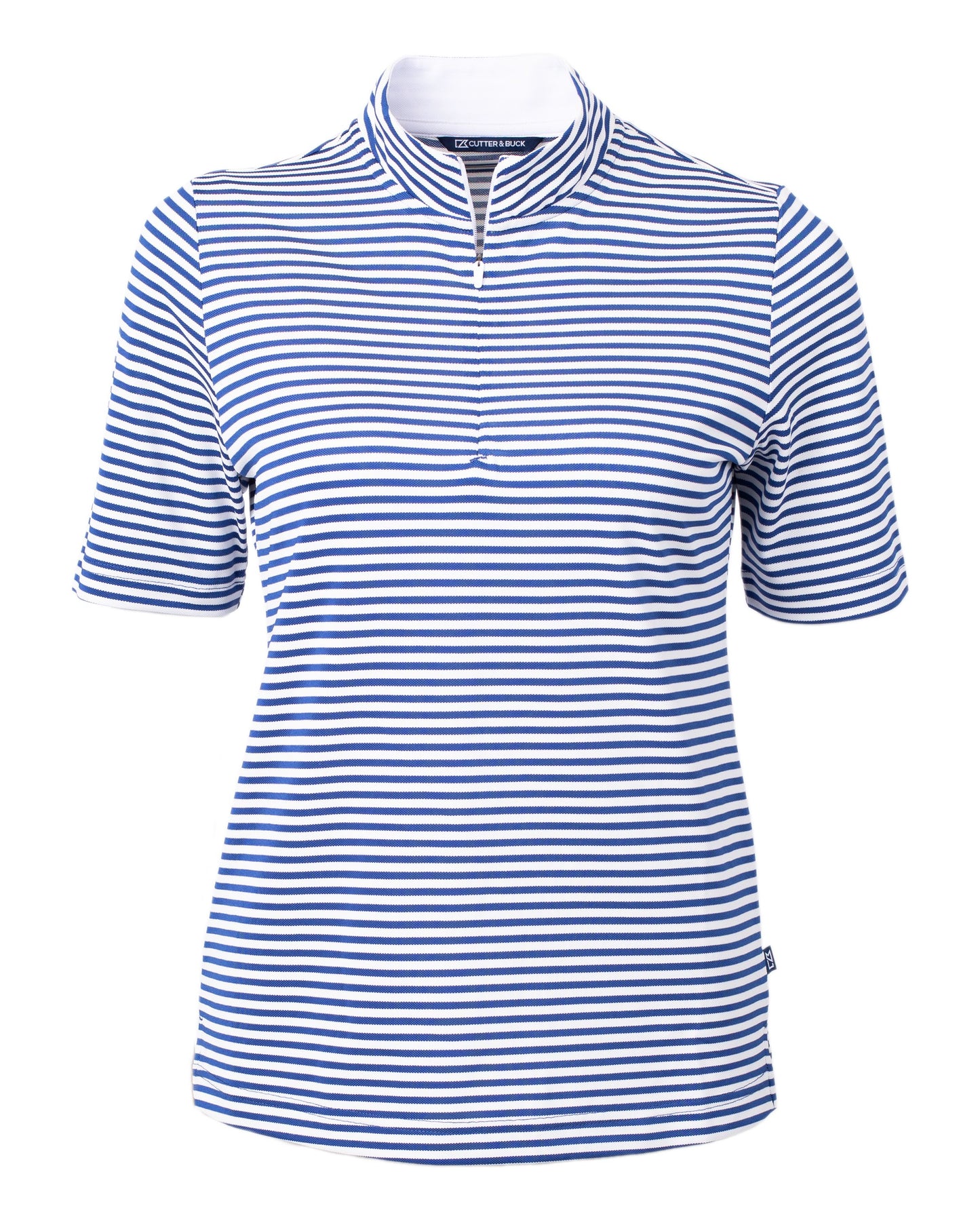 Cutter & Buck Virtue Recycled Stripe Featherlight Pique Womens Half Zip