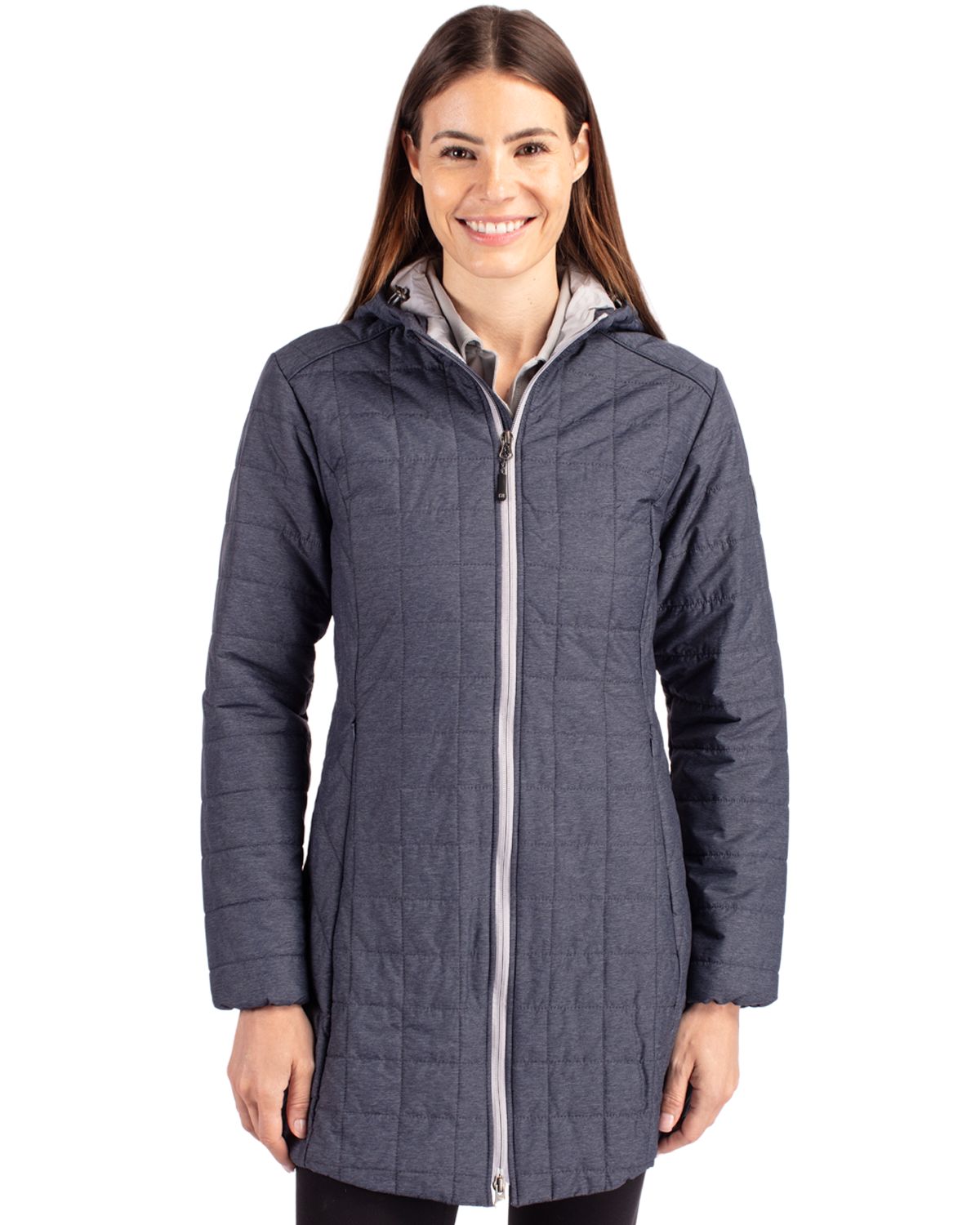 Cutter & Buck Rainier PrimaLoft® Womens Eco Insulated Hooded Long Coat - LCO00024