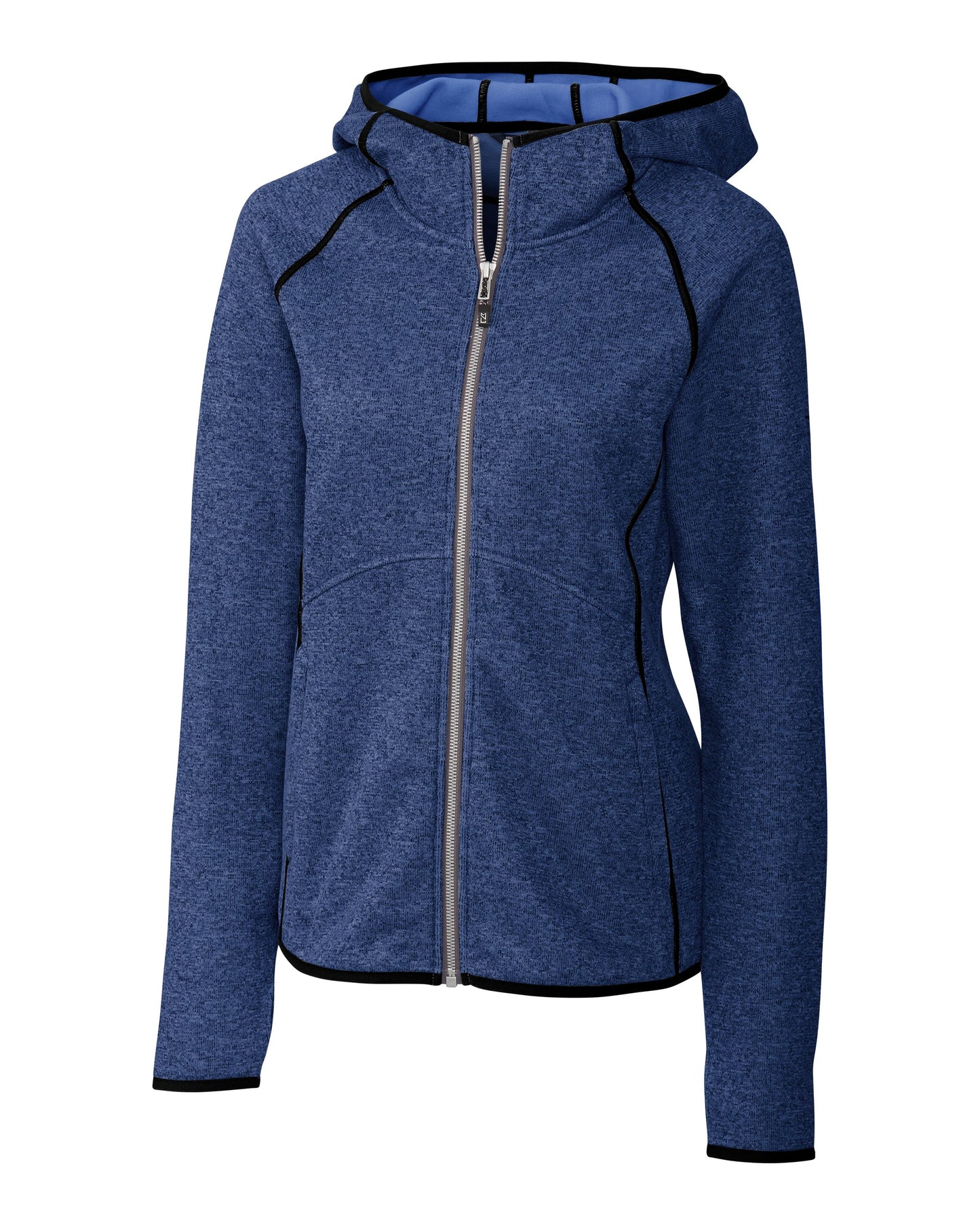 Cutter & Buck Mainsail Sweater-Knit Womens Full Zip Hooded Jacket